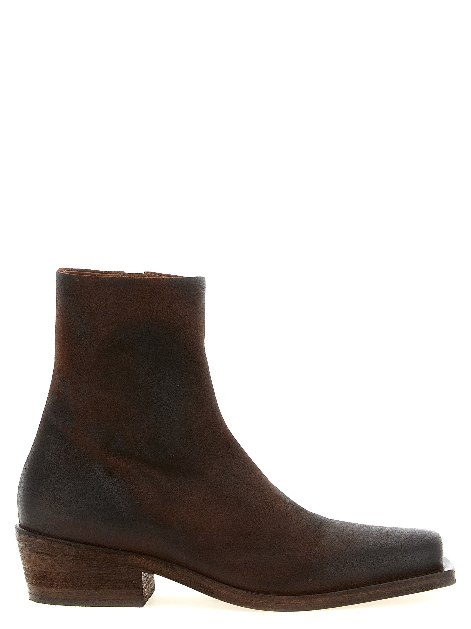 Marsell Ankle Boots aus braunem Kalbsleder