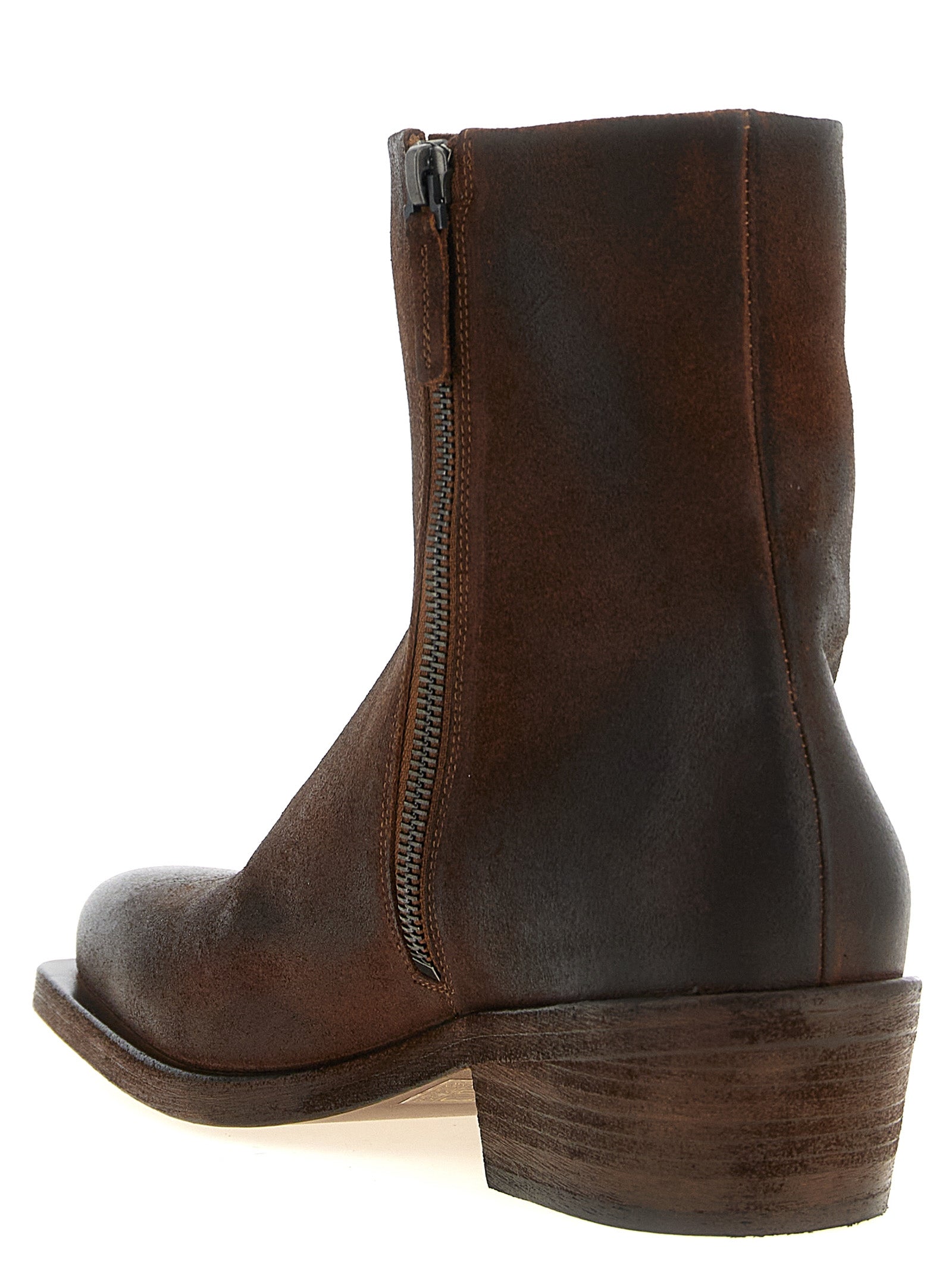Marsell Ankle Boots aus braunem Kalbsleder