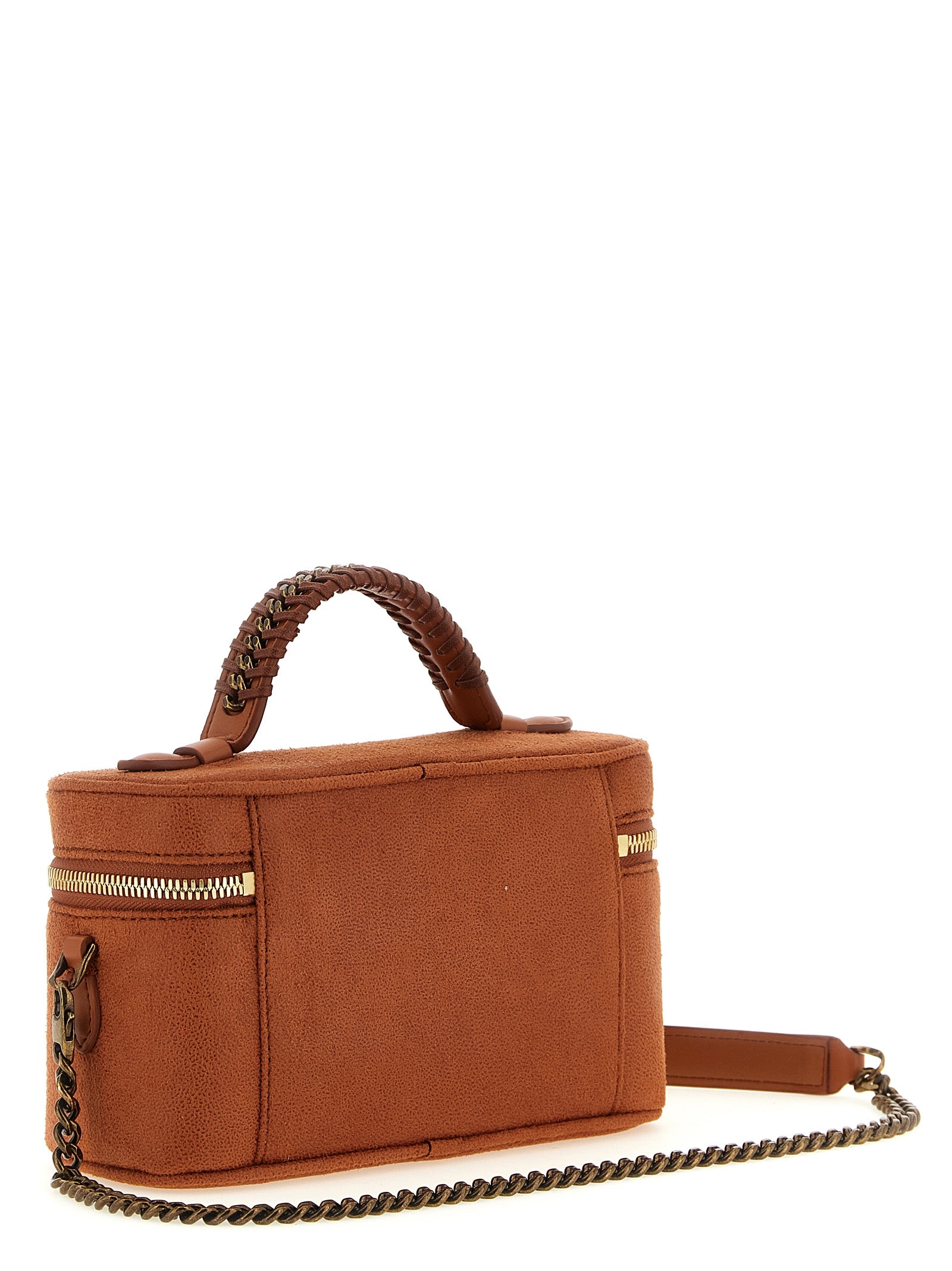 Stella McCartney Orangefarbene Crossbody-Tasche aus Polyester