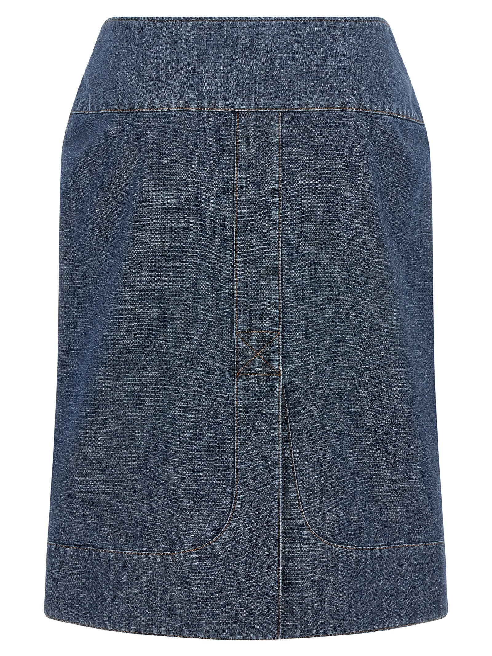 Fendi Blaue Baumwoll-Midirock
