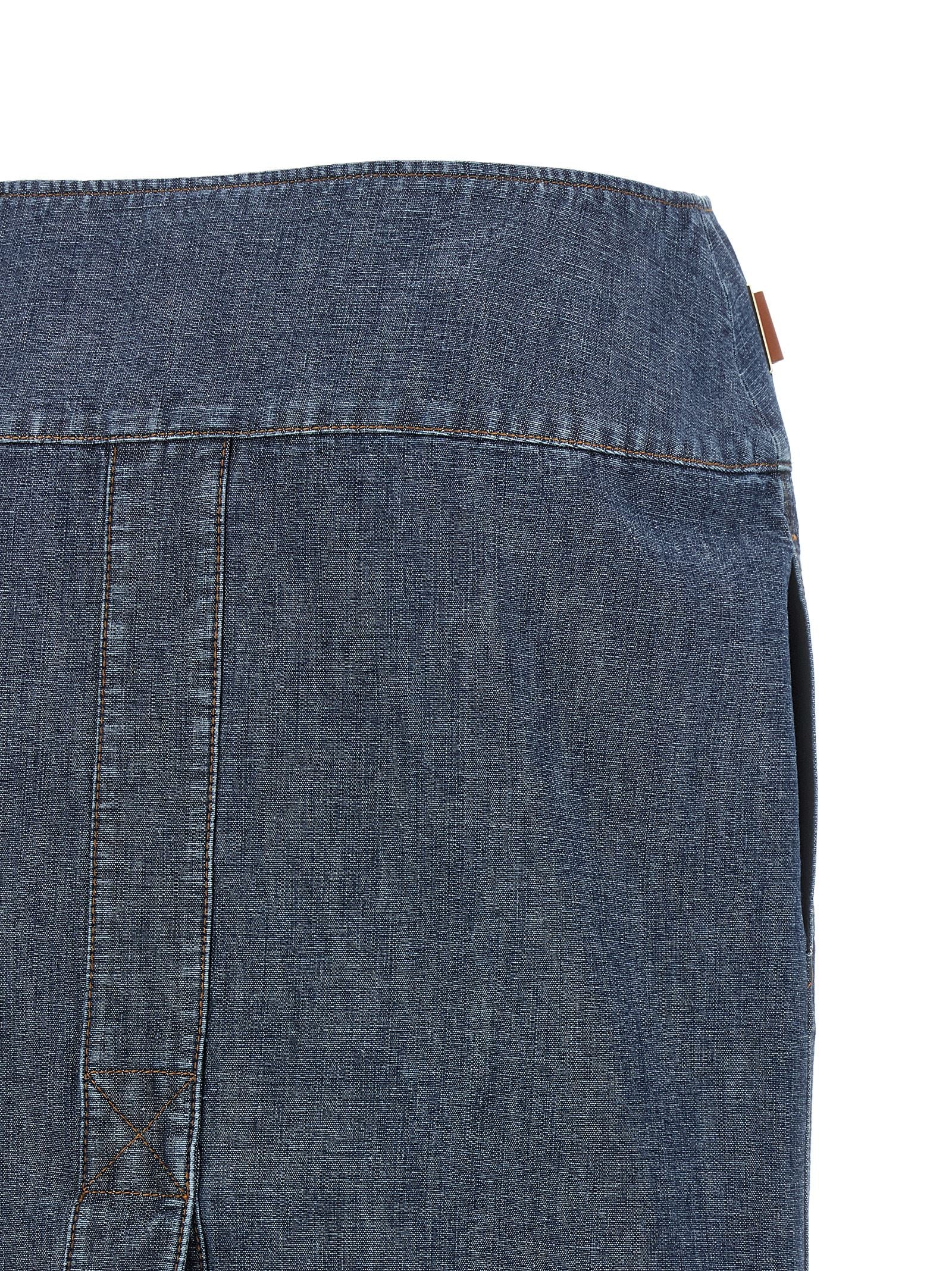 Fendi Blaue Baumwoll-Midirock
