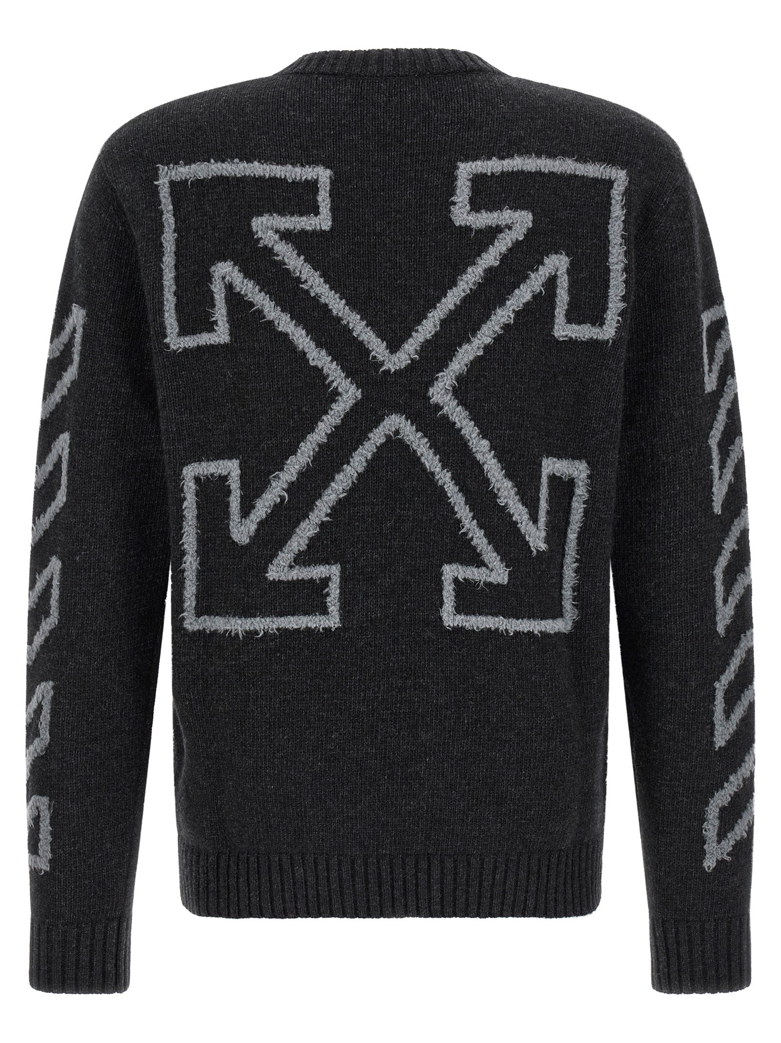Off-White Grauer Wollcardigan