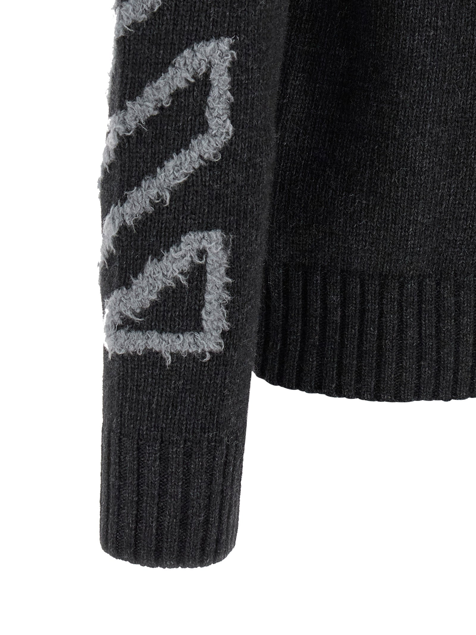 Off-White Grauer Wollcardigan