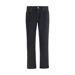 Saint Laurent Schwarze Baumwoll-Jeans im Slim Fit