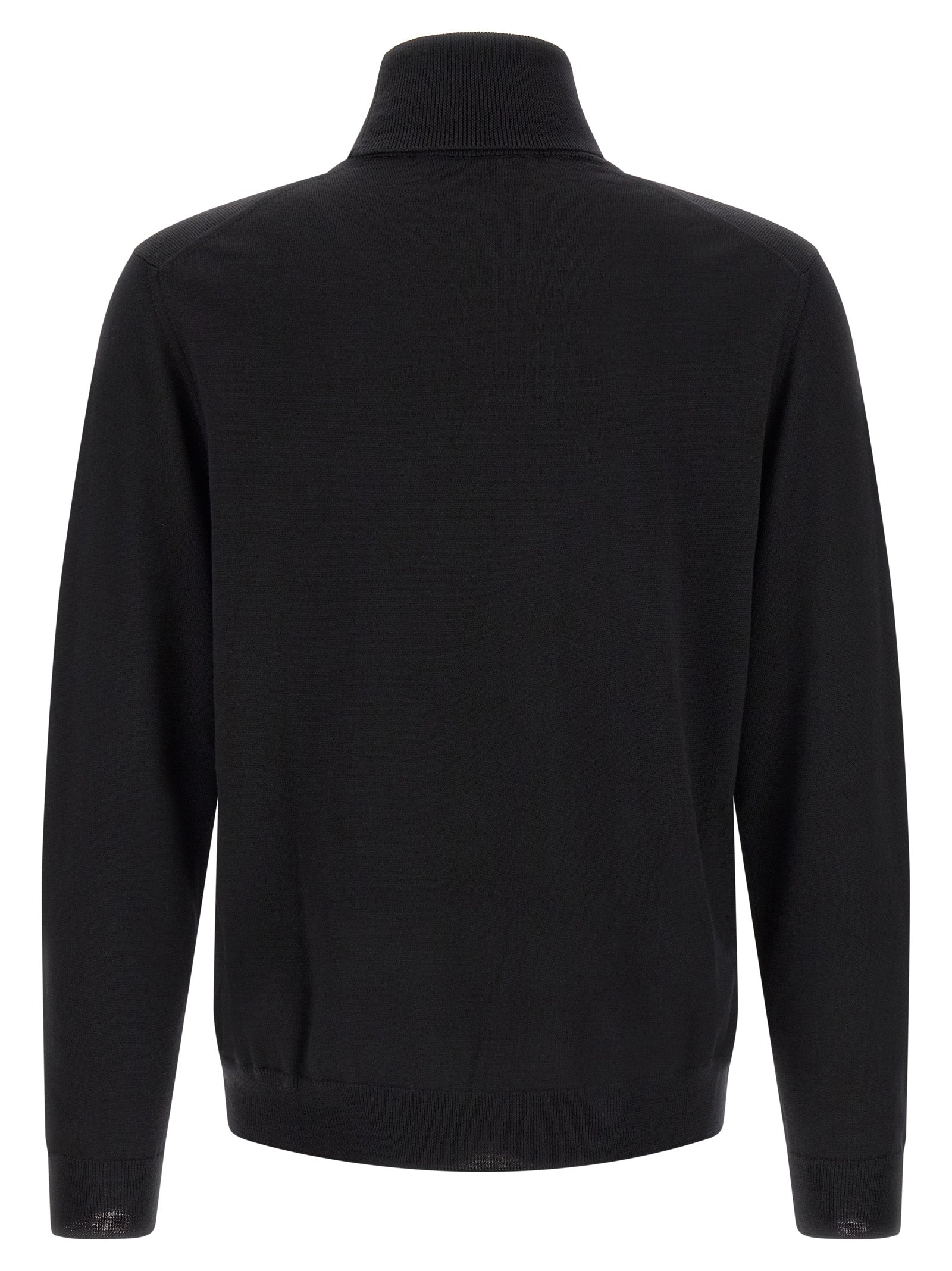 ZANONE Schwarzer Cardigan aus Schurwolle