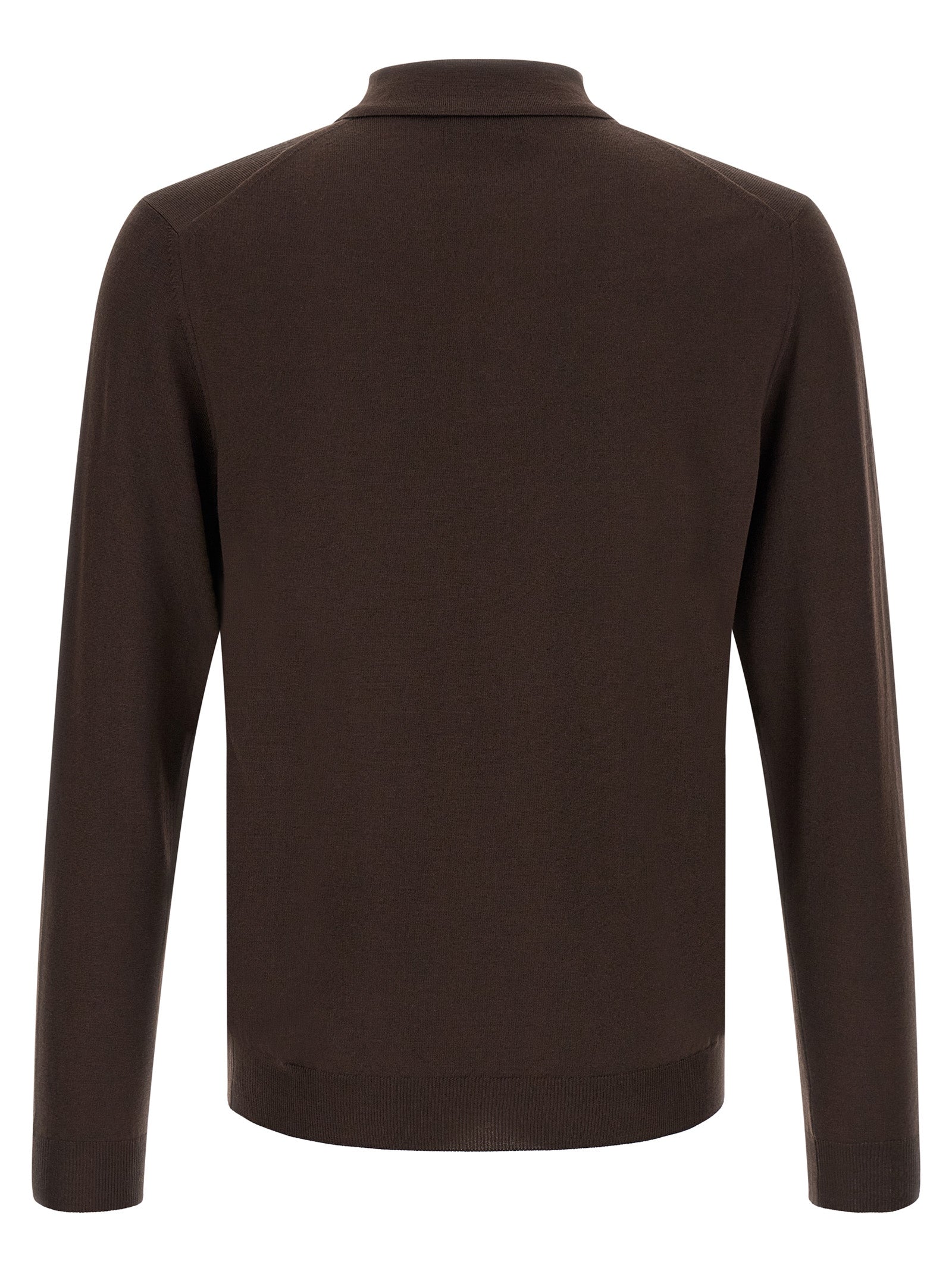 ZANONE Brauner Cardigan aus reiner Schurwolle