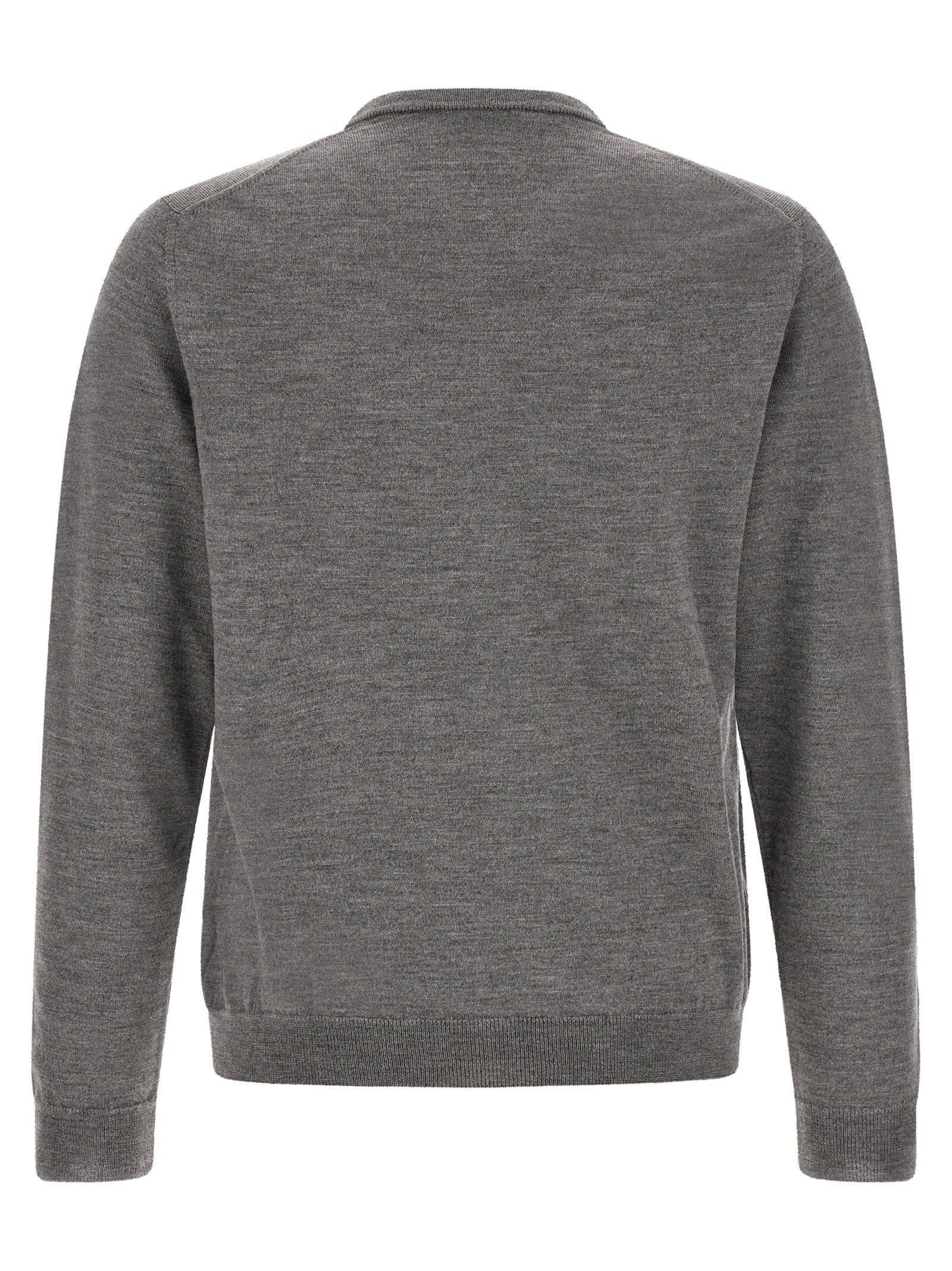 ZANONE Grauer Cardigan aus reiner Schurwolle
