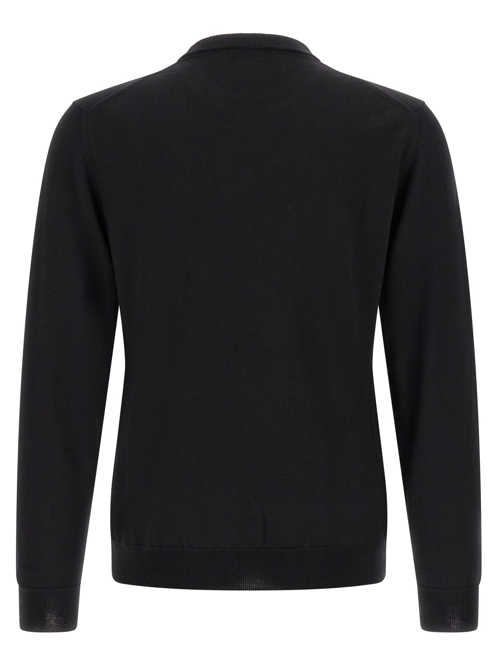 ZANONE Schwarzer Cardigan aus Schurwolle