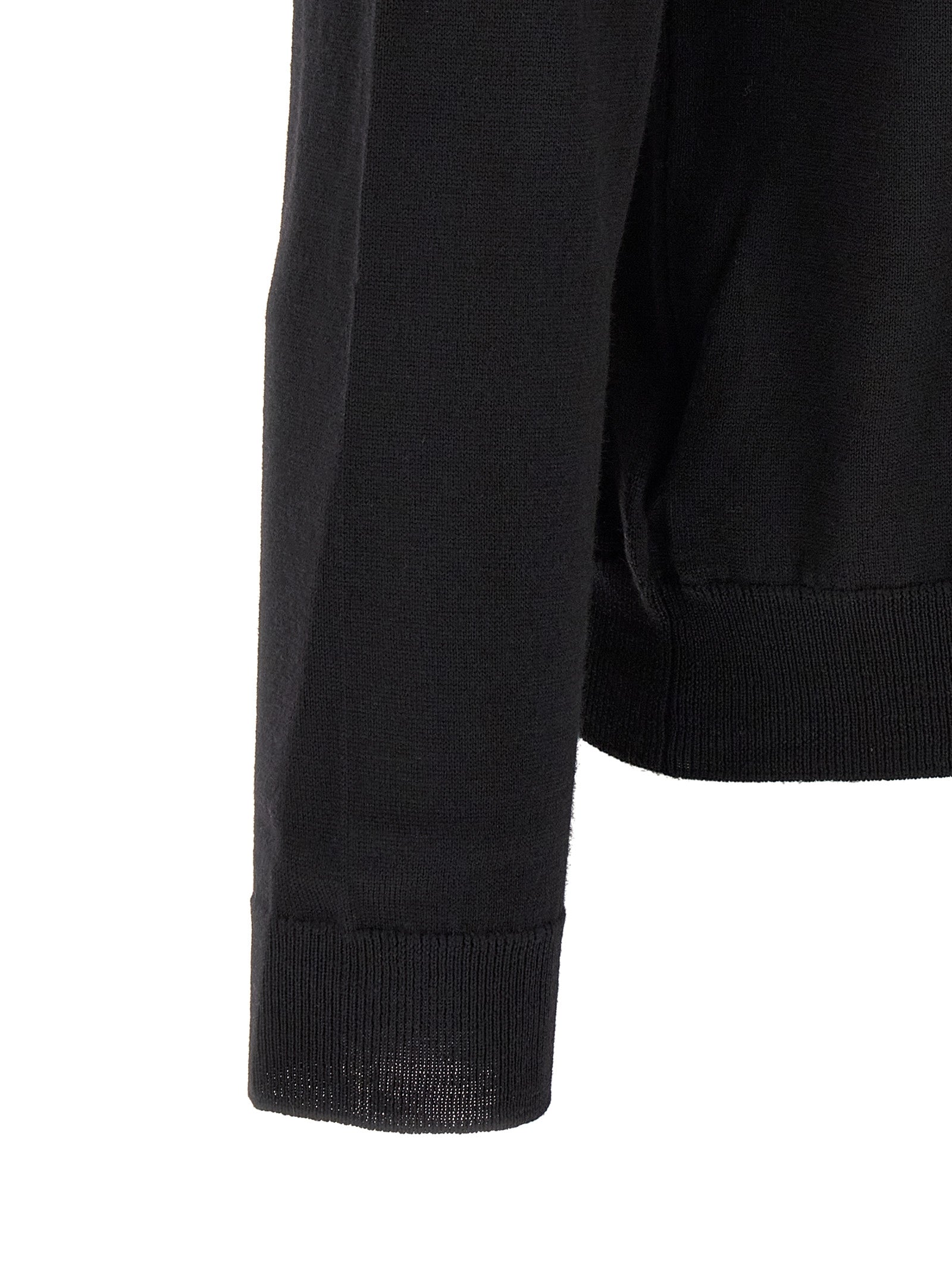 ZANONE Schwarzer Cardigan aus Schurwolle
