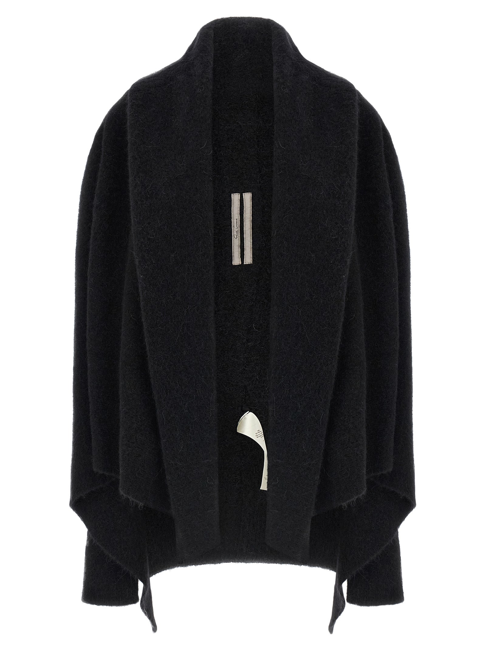 Rick Owens Schwarzer Marabou-Strickjacke
