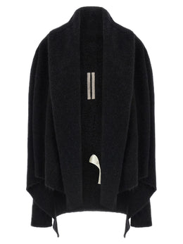 Rick Owens Schwarzer Marabou-Strickjacke