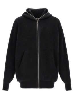 Rick Owens Schwarzer Marabou-Pullover