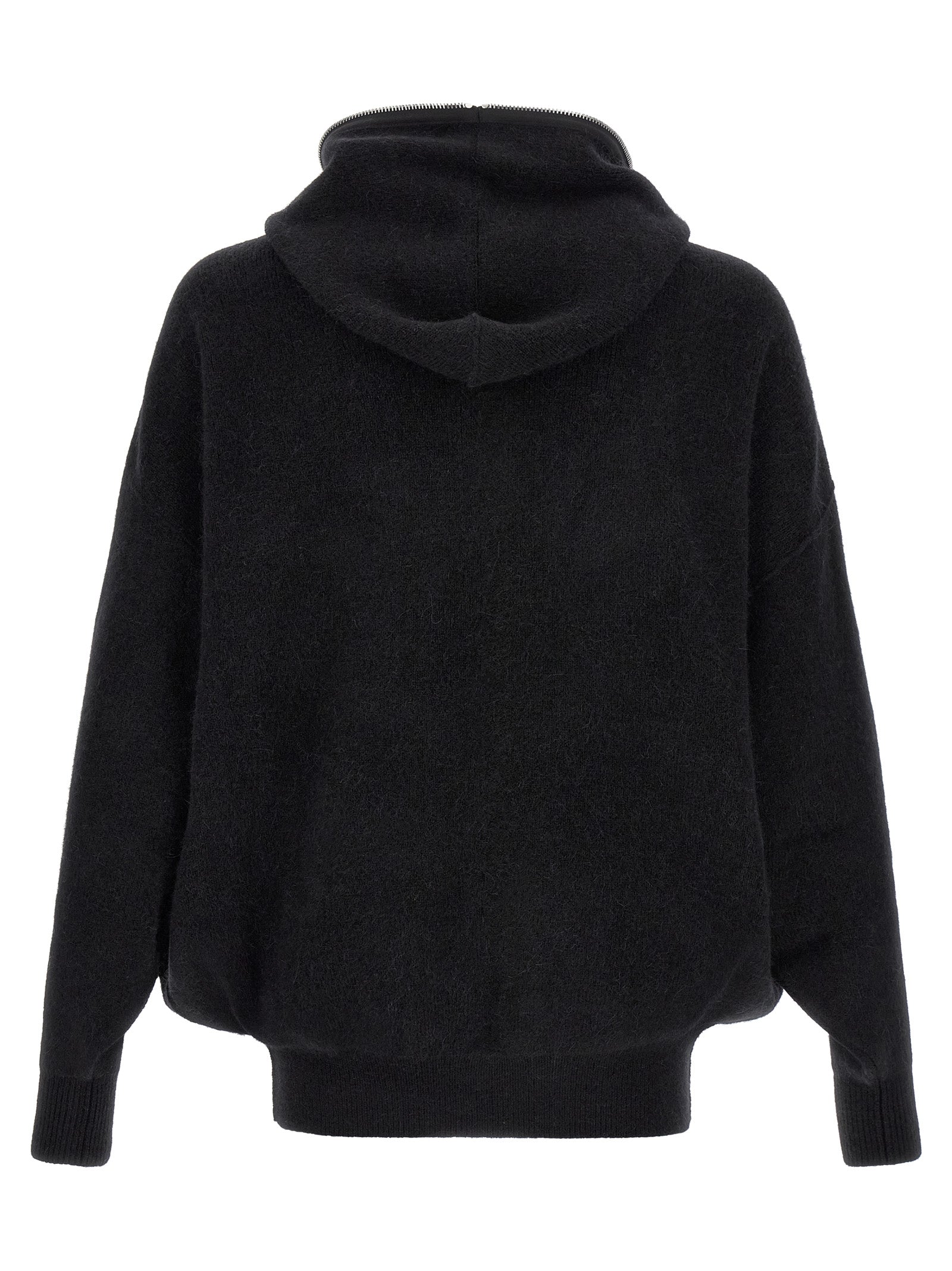 Rick Owens Schwarzer Marabou-Pullover