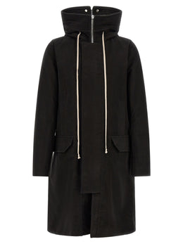 Rick Owens Schwarzer Parka aus Baumwolle