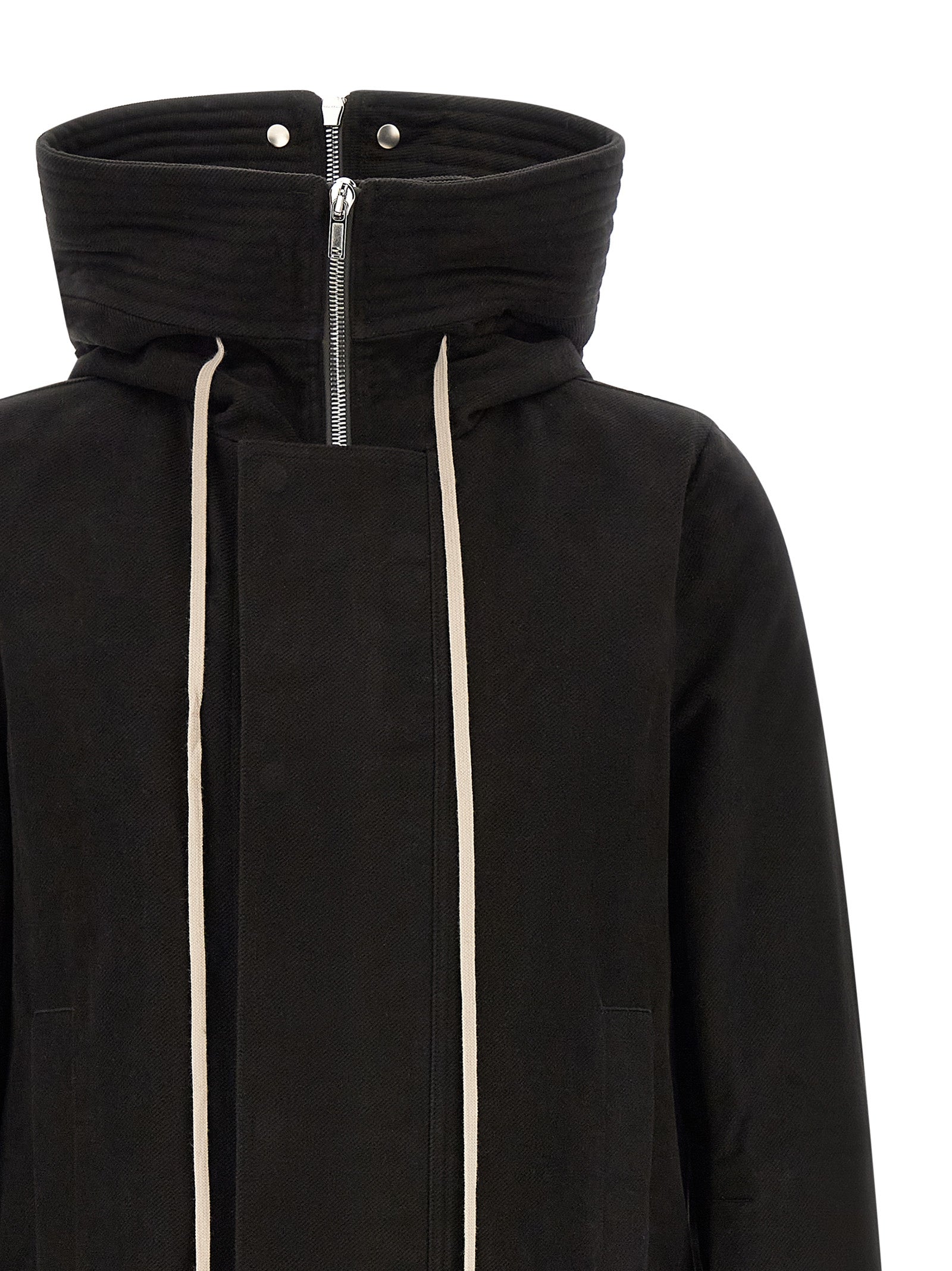 Rick Owens Schwarzer Parka aus Baumwolle