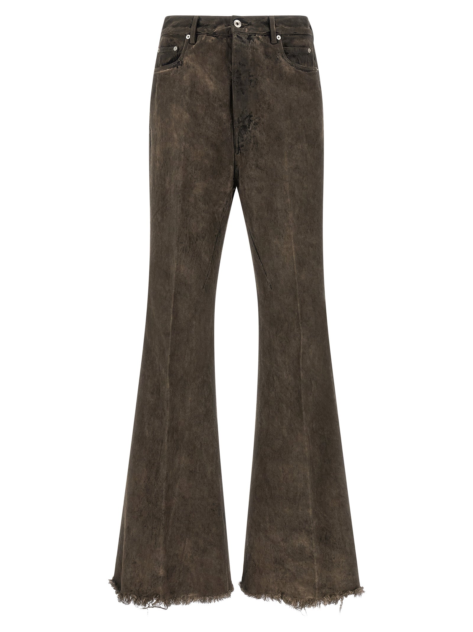Rick Owens Graue Bootcut-Jeans aus Baumwolle