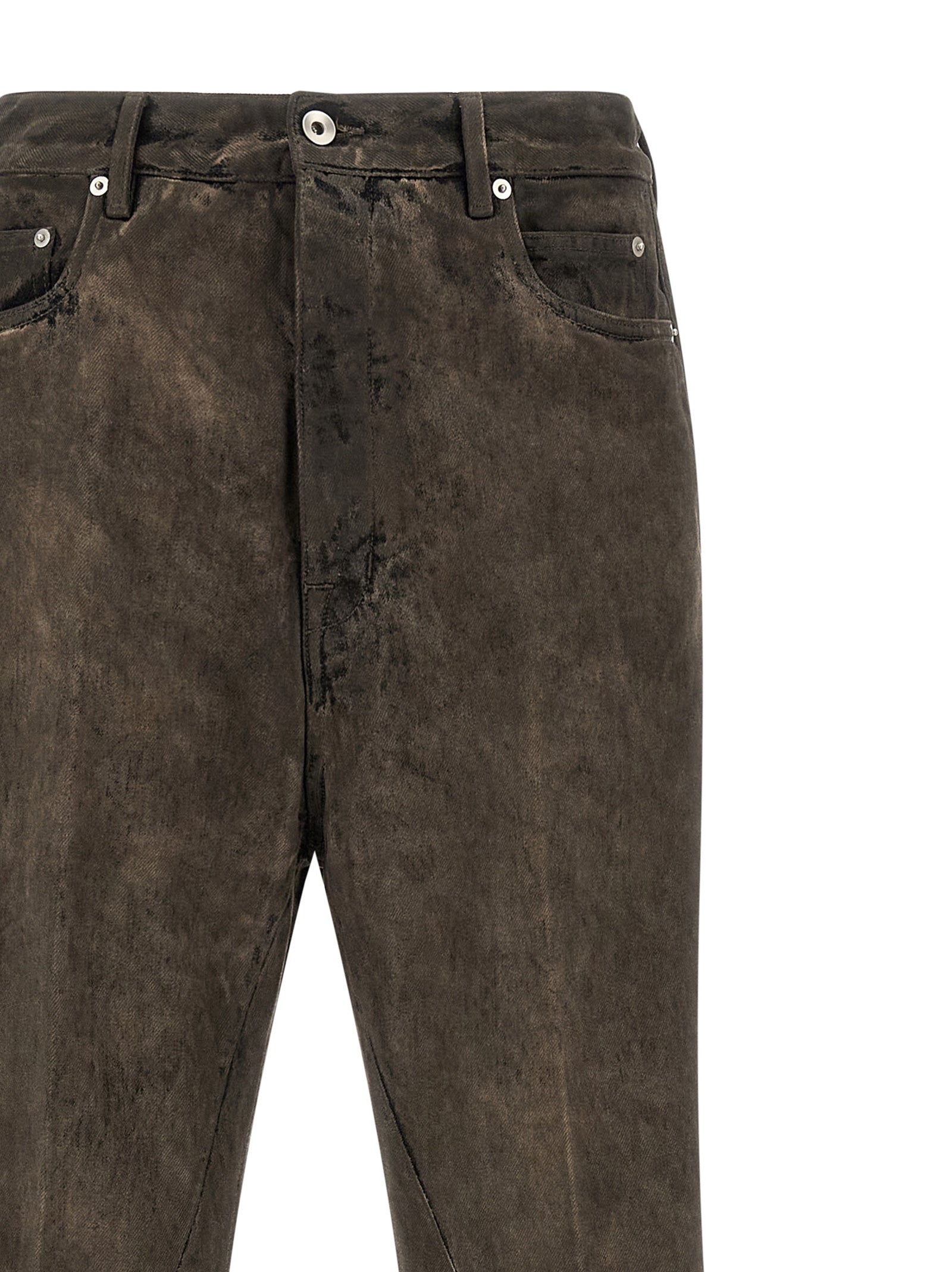 Rick Owens Graue Bootcut-Jeans aus Baumwolle