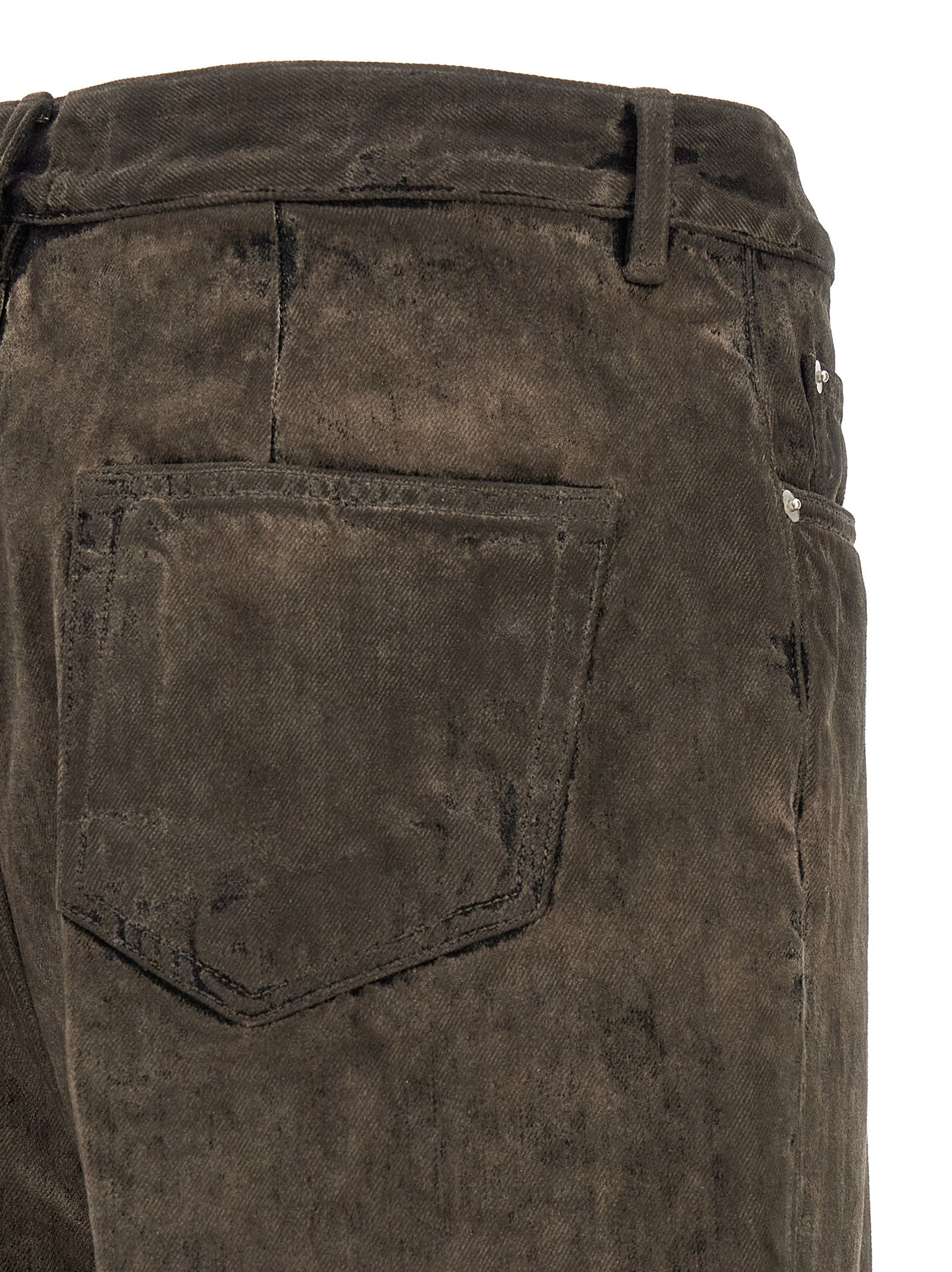 Rick Owens Graue Bootcut-Jeans aus Baumwolle