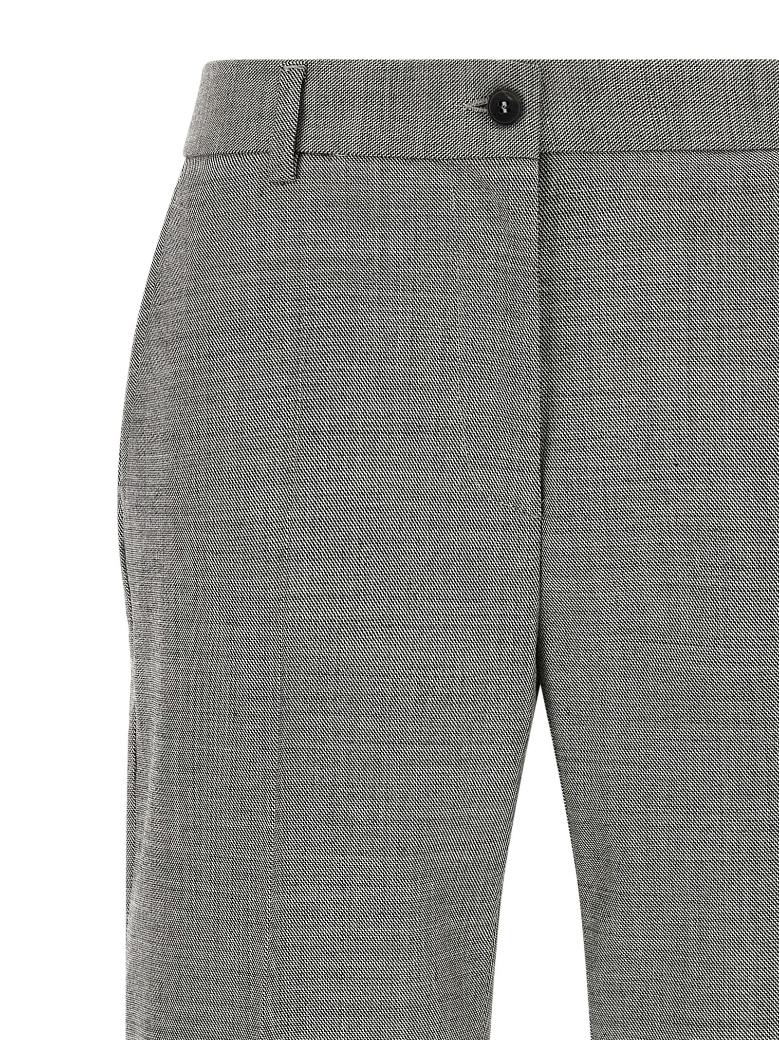Alberto Biani Graue Wollhose mit ausgestelltem Bein
