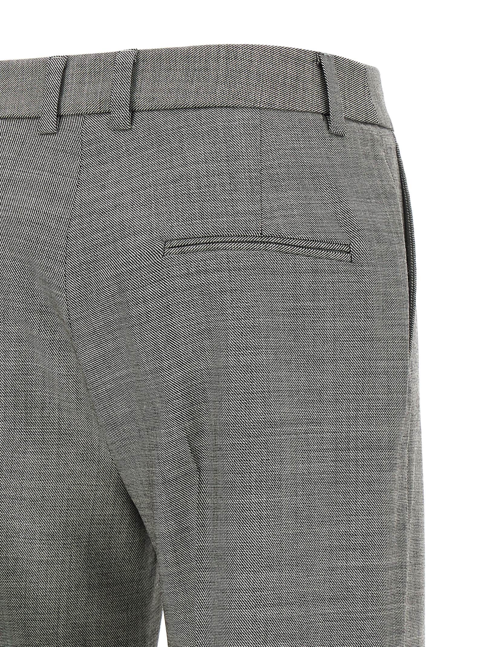Alberto Biani Graue Wollhose mit ausgestelltem Bein