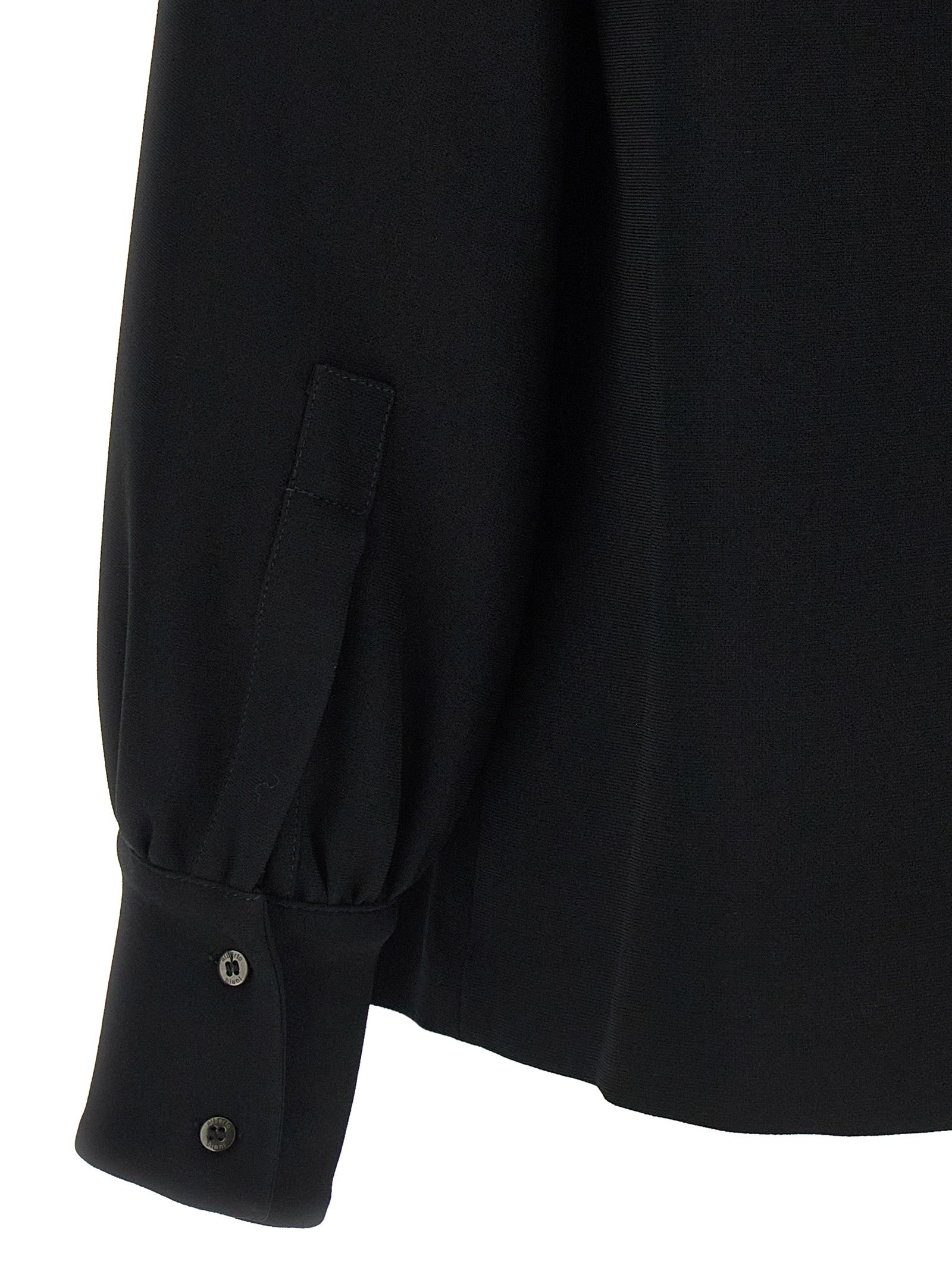 Alberto Biani Schwarze Triacetat-Bluse