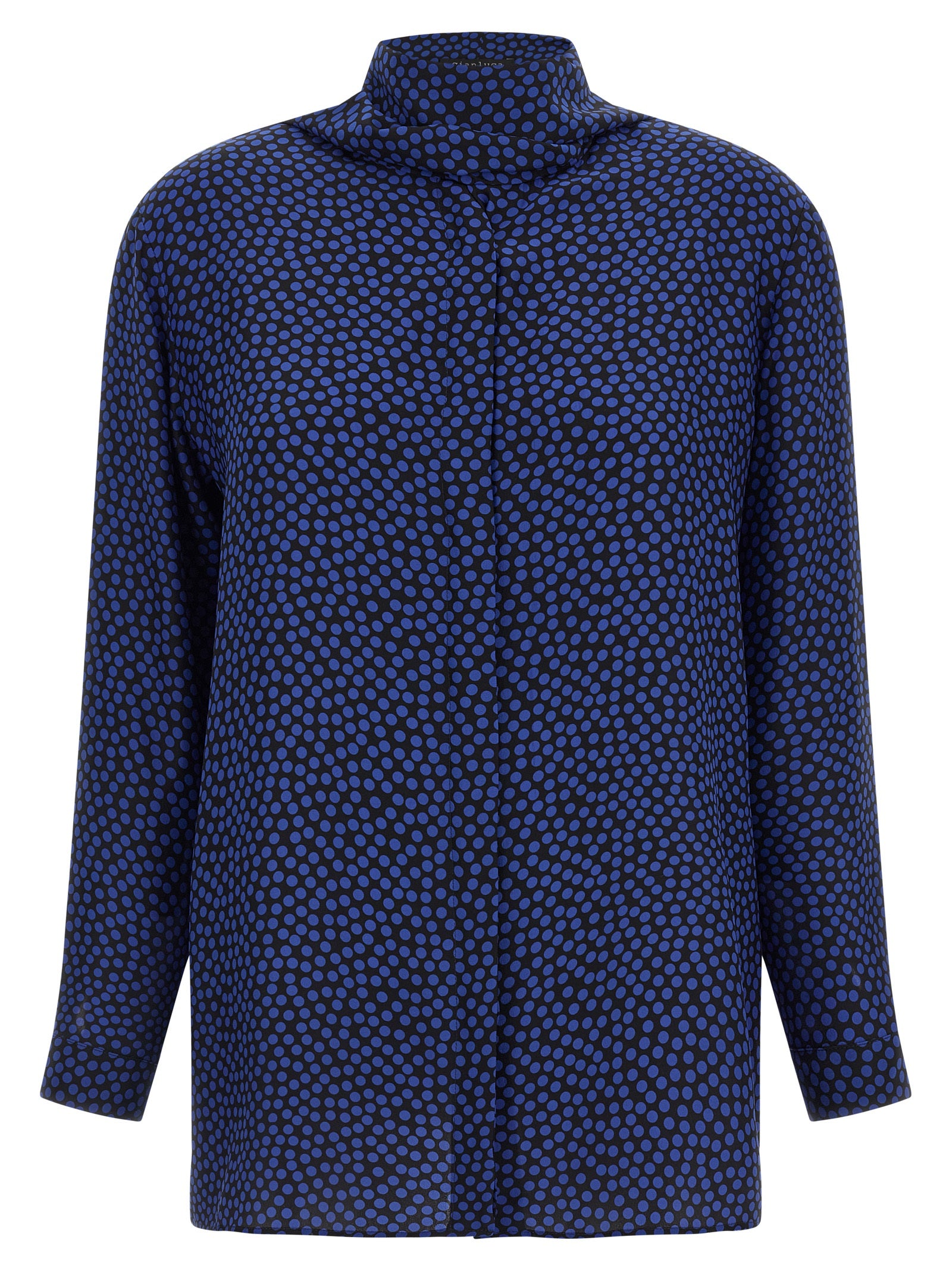 Gianluca Capannolo Blaue Seidenbluse