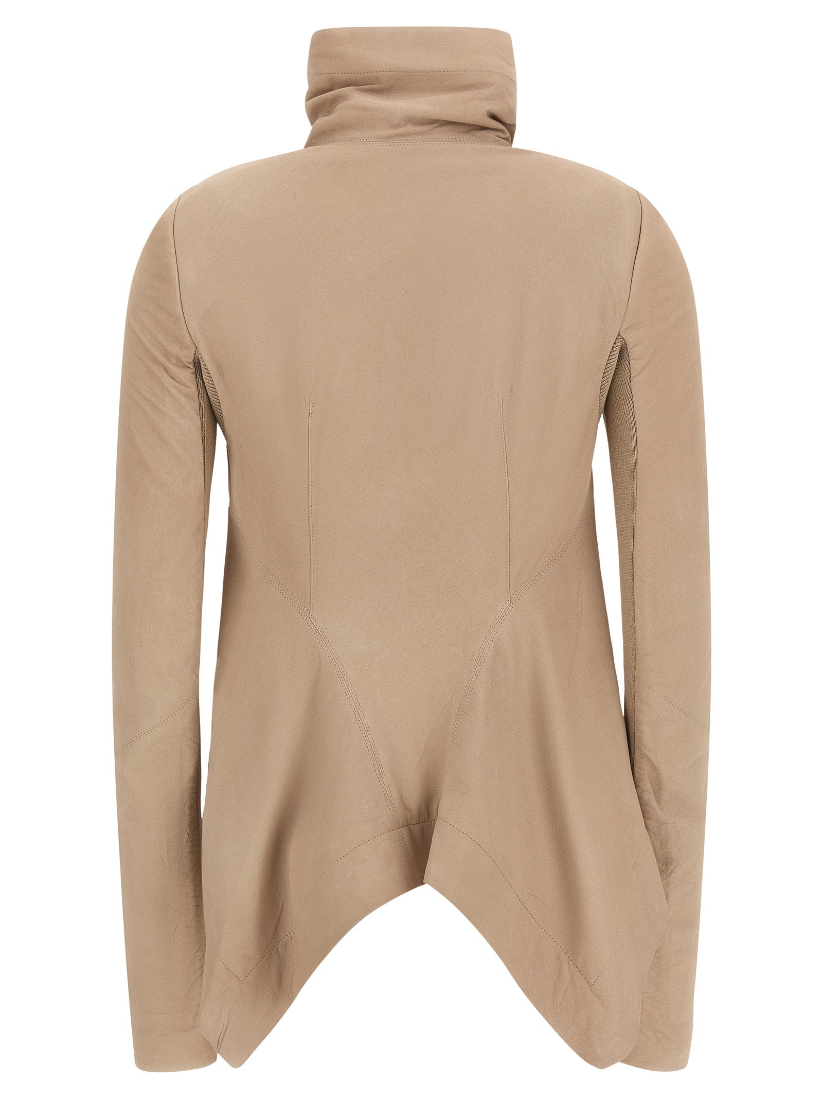Rick Owens Beige Lammleder Lederjacke