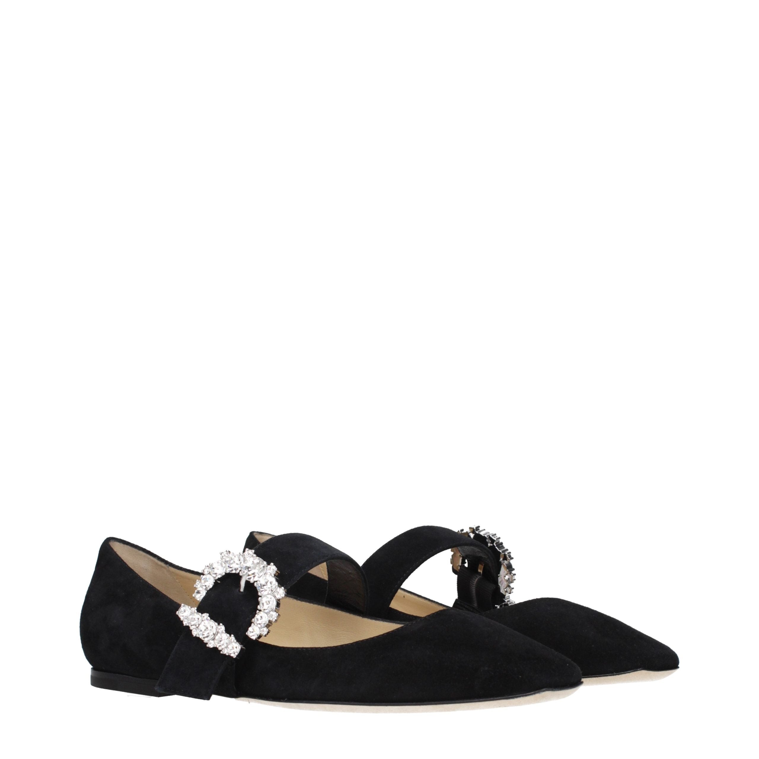 Jimmy Choo Schwarze Ballerinas aus Leder