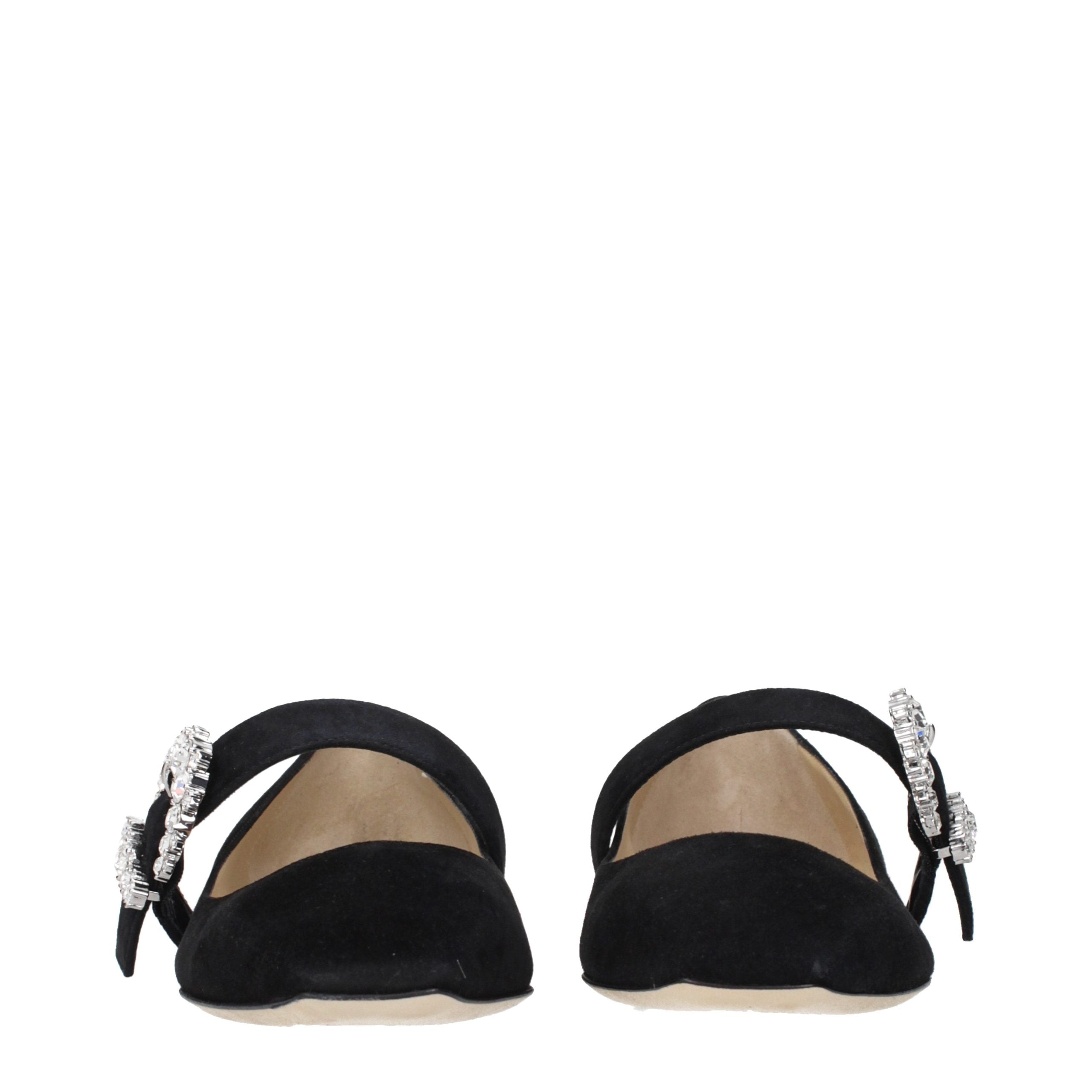 Jimmy Choo Schwarze Ballerinas aus Leder