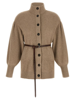 Brunello Cucinelli Beige Virgin Wool Cardigan