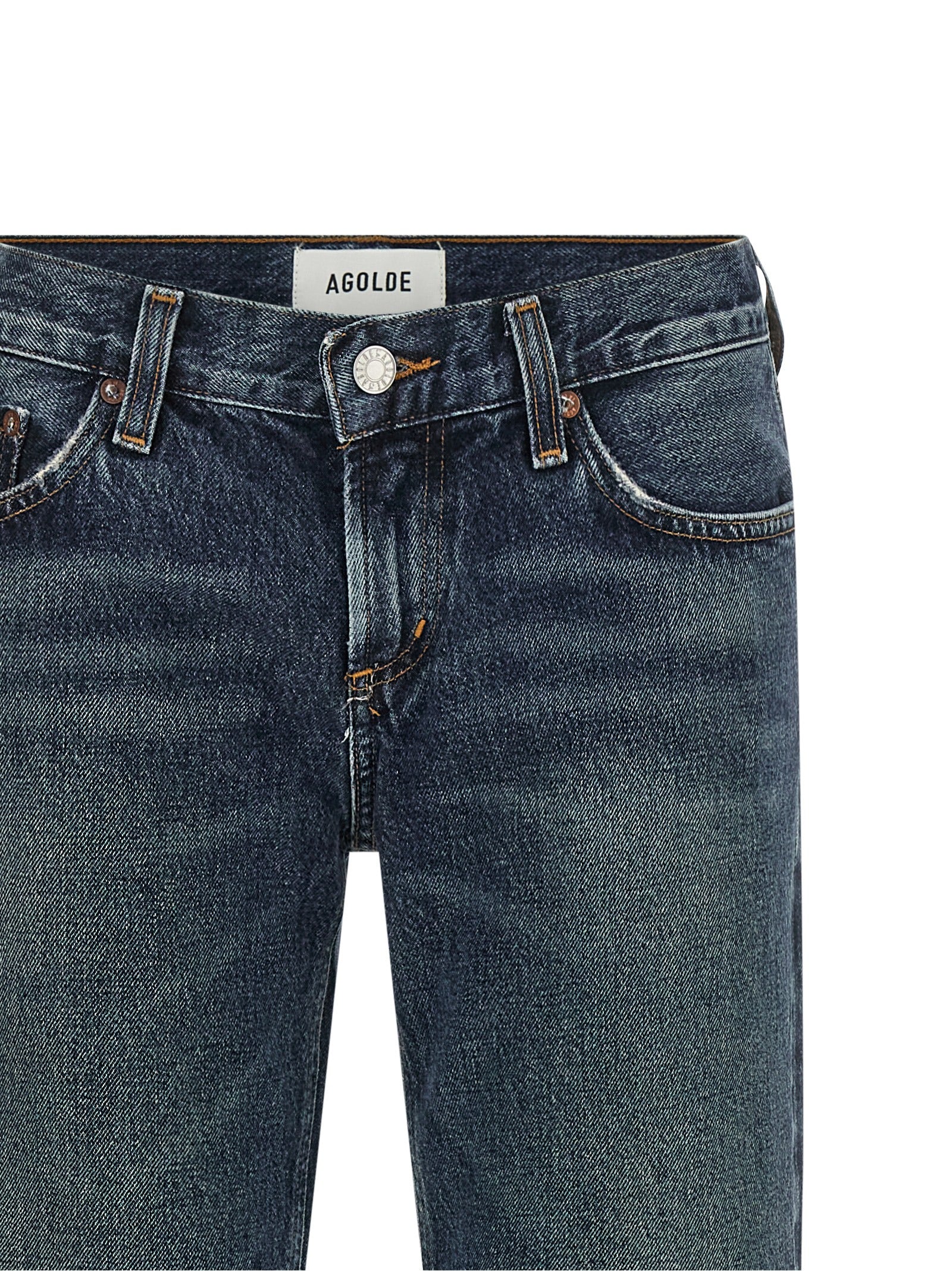 Agolde Blaue Bootcut-Jeans aus Baumwolle