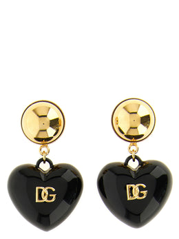 Dolce & Gabbana Schwarze Messing-Ohrringe