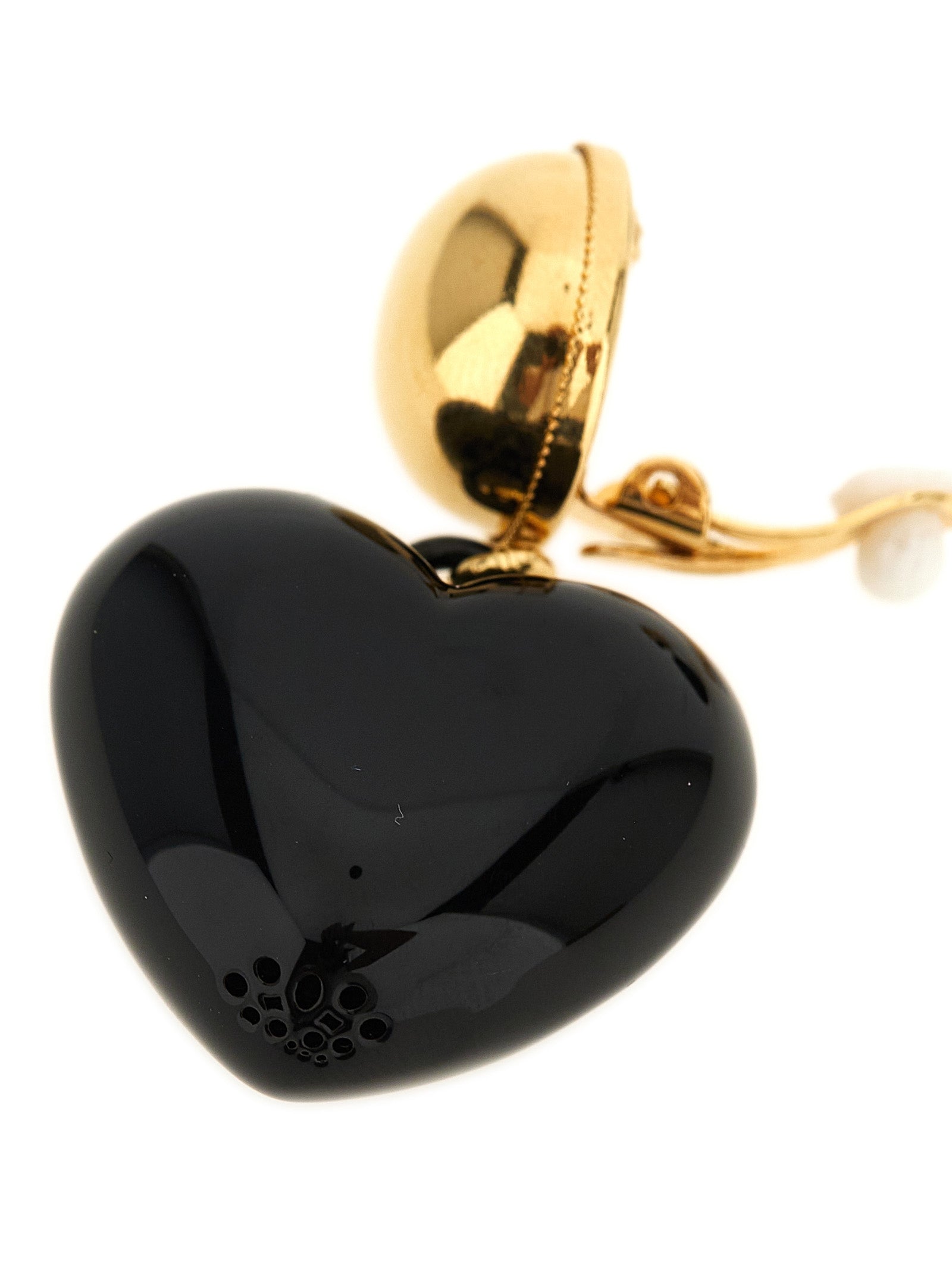 Dolce & Gabbana Schwarze Messing-Ohrringe