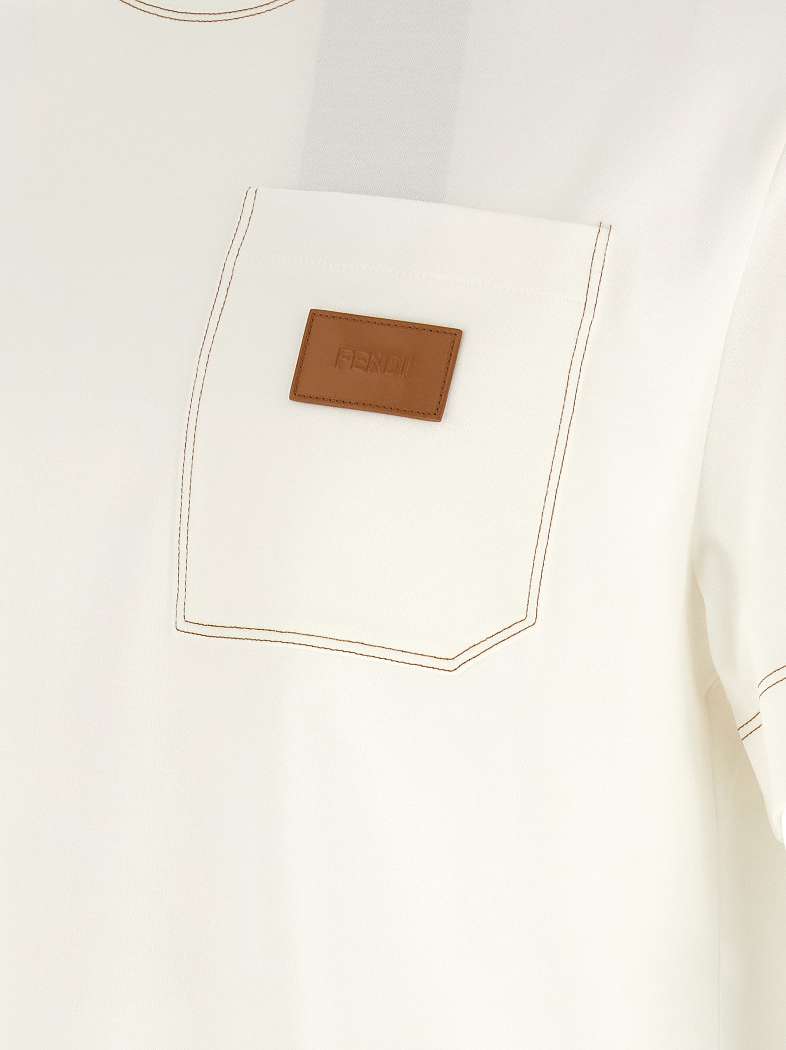 Fendi Weißes Baumwoll-T-Shirt