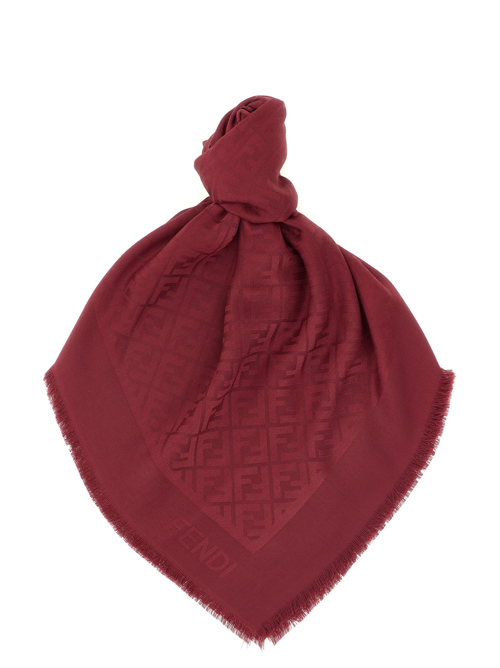 Fendi Seidenschal Bordeaux