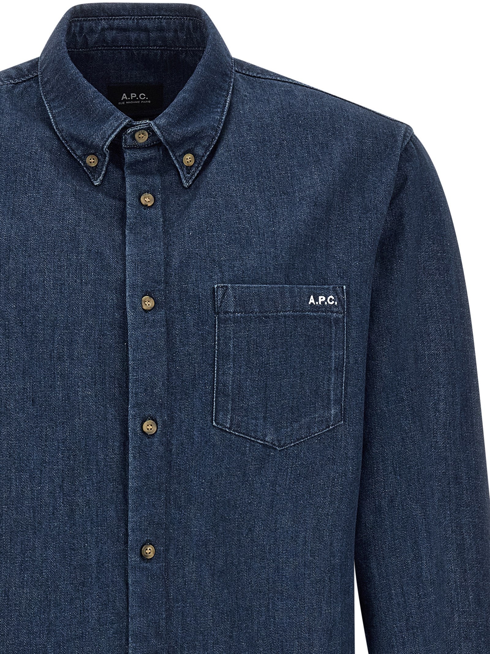 A.P.C. Blaue Baumwollbluse
