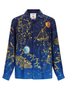Casablanca Blaue Seidenbluse