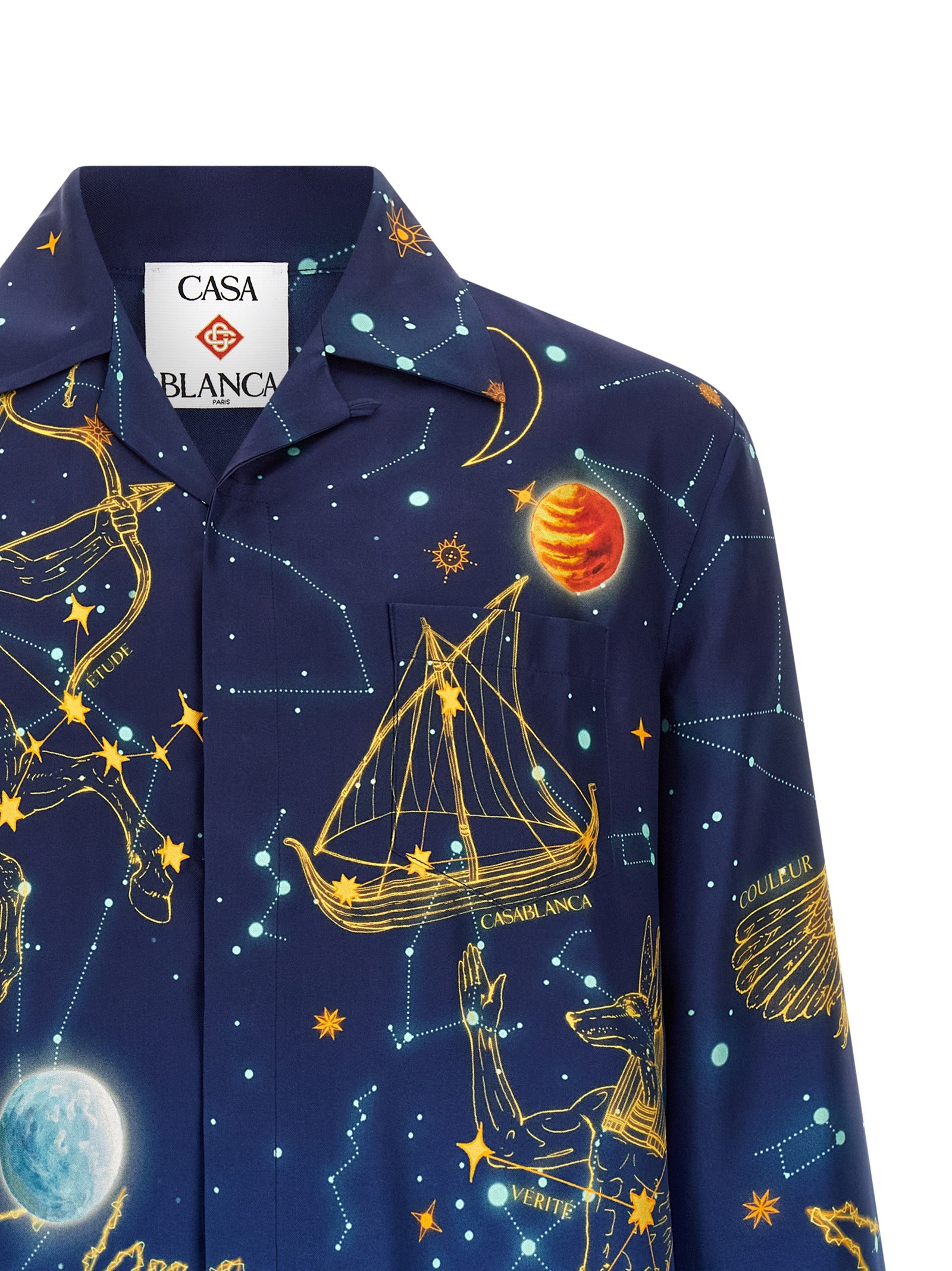 Casablanca Blaue Seidenbluse