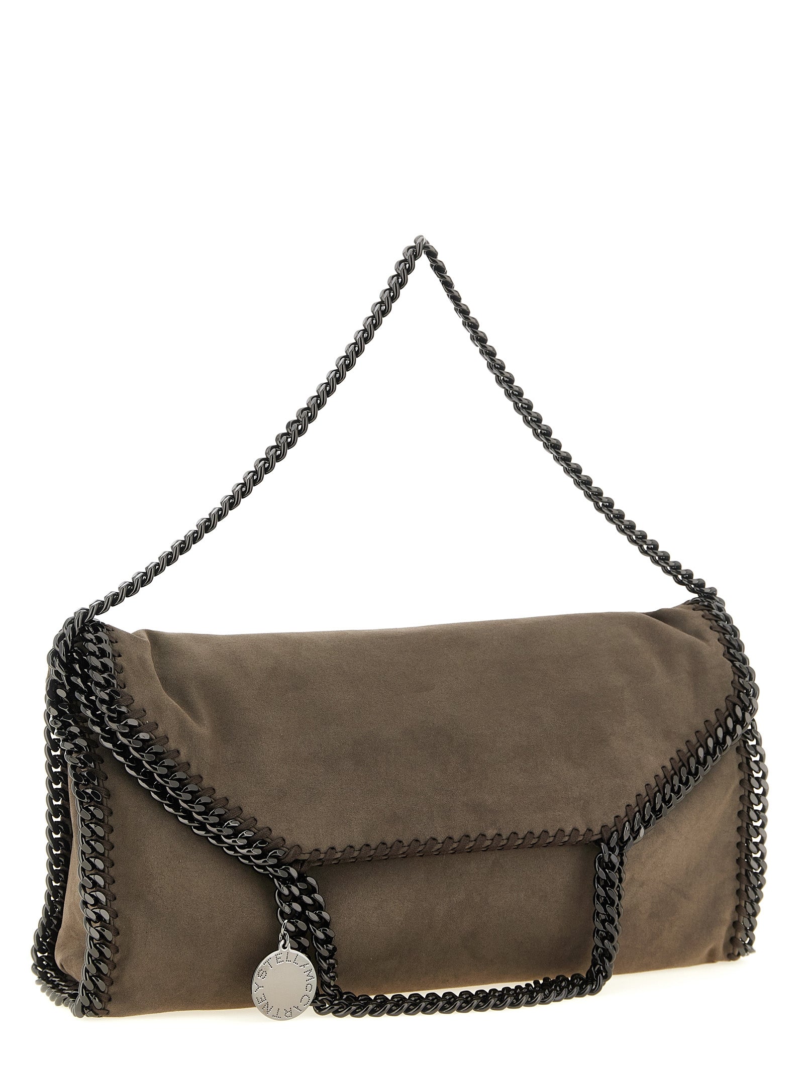 Stella McCartney Graue Schultertasche aus Polyamid