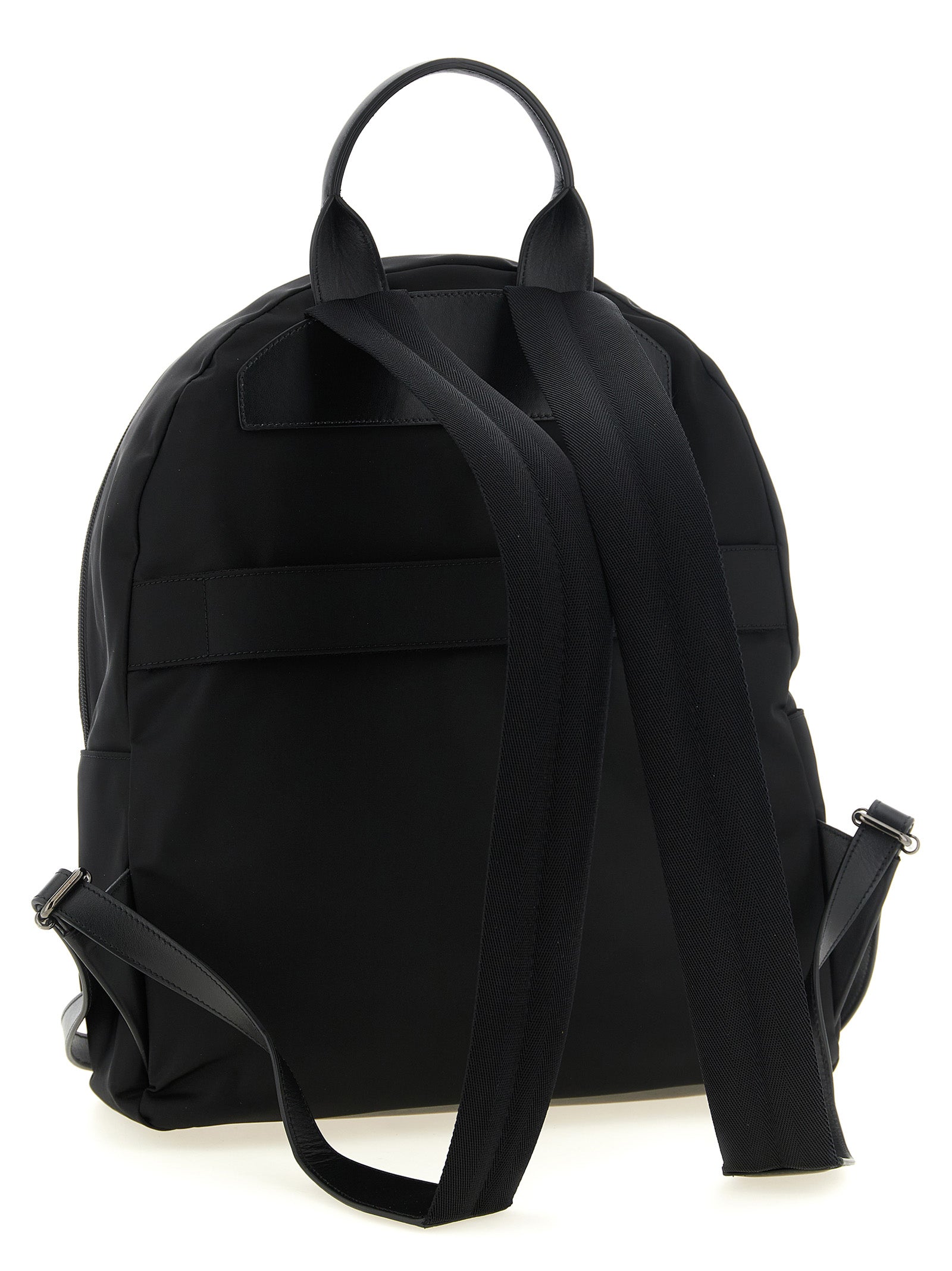 Kiton Schwarzer Polyamid-Rucksack