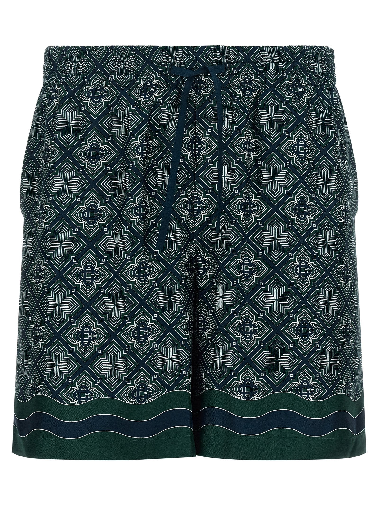 Casablanca Mehrfarbige Cargo-Shorts aus Seide