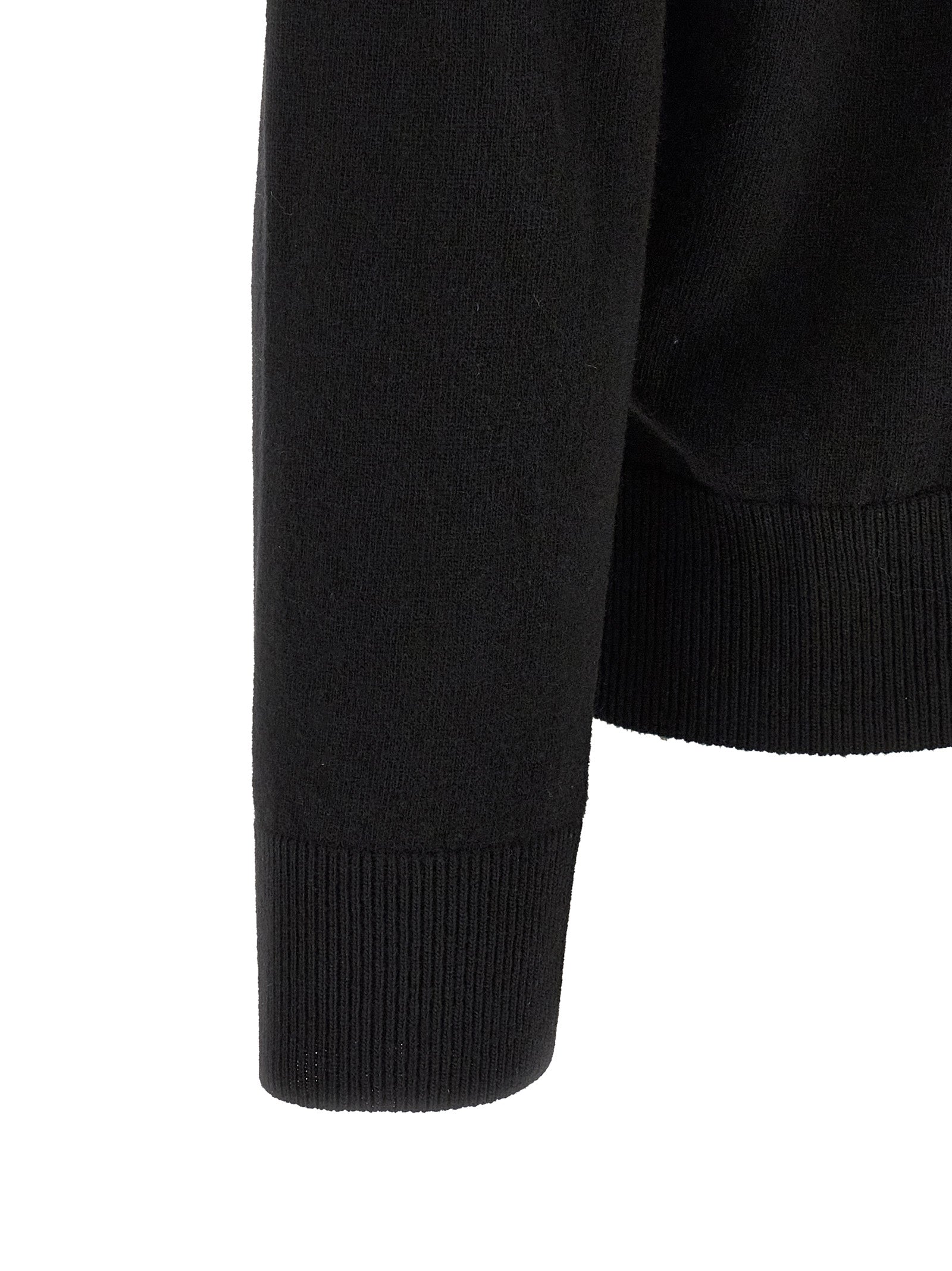 Stone Island Schwarzer Cardigan aus Schurwolle