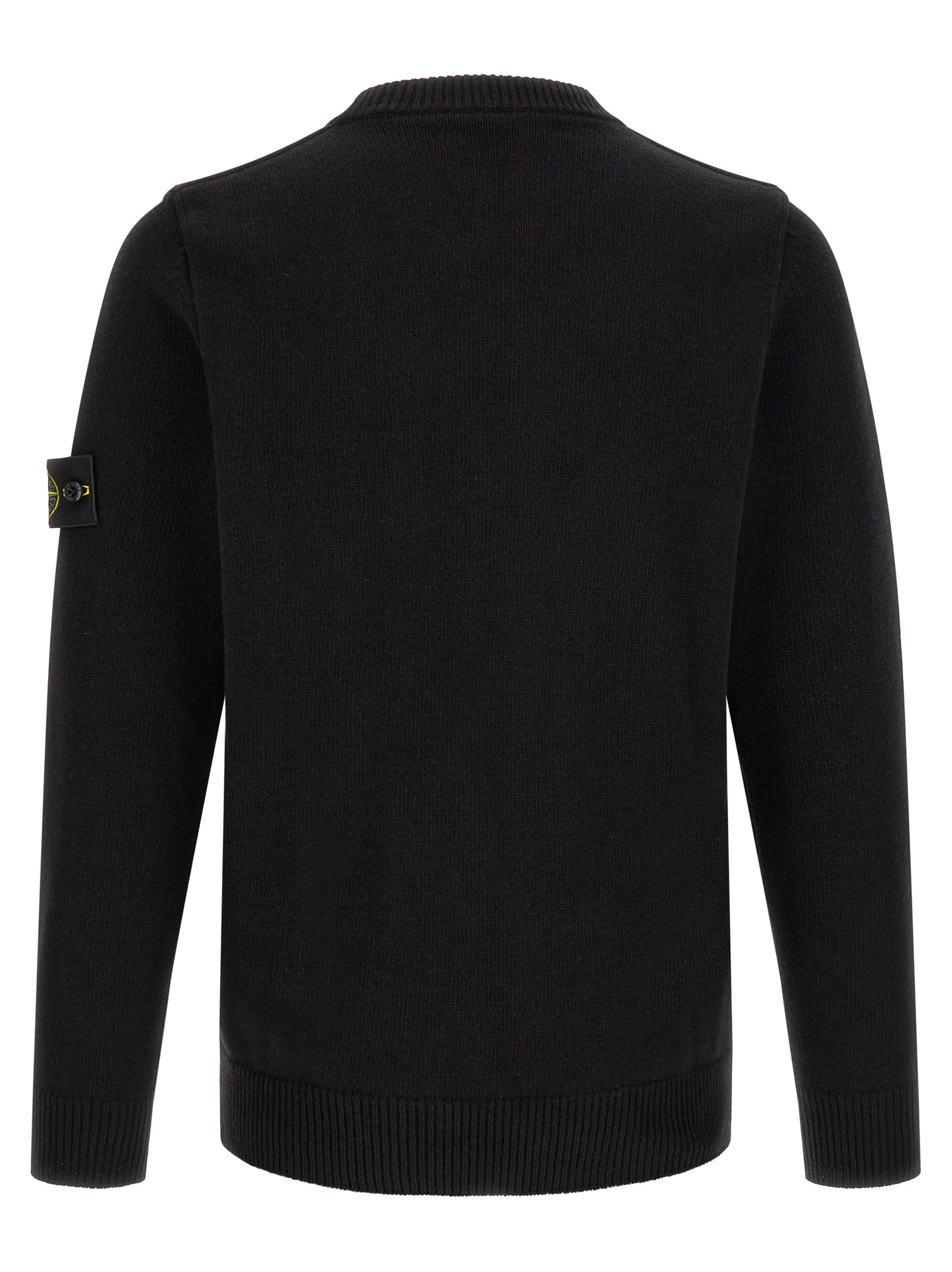 Stone Island Schwarzer Cardigan aus Schurwolle