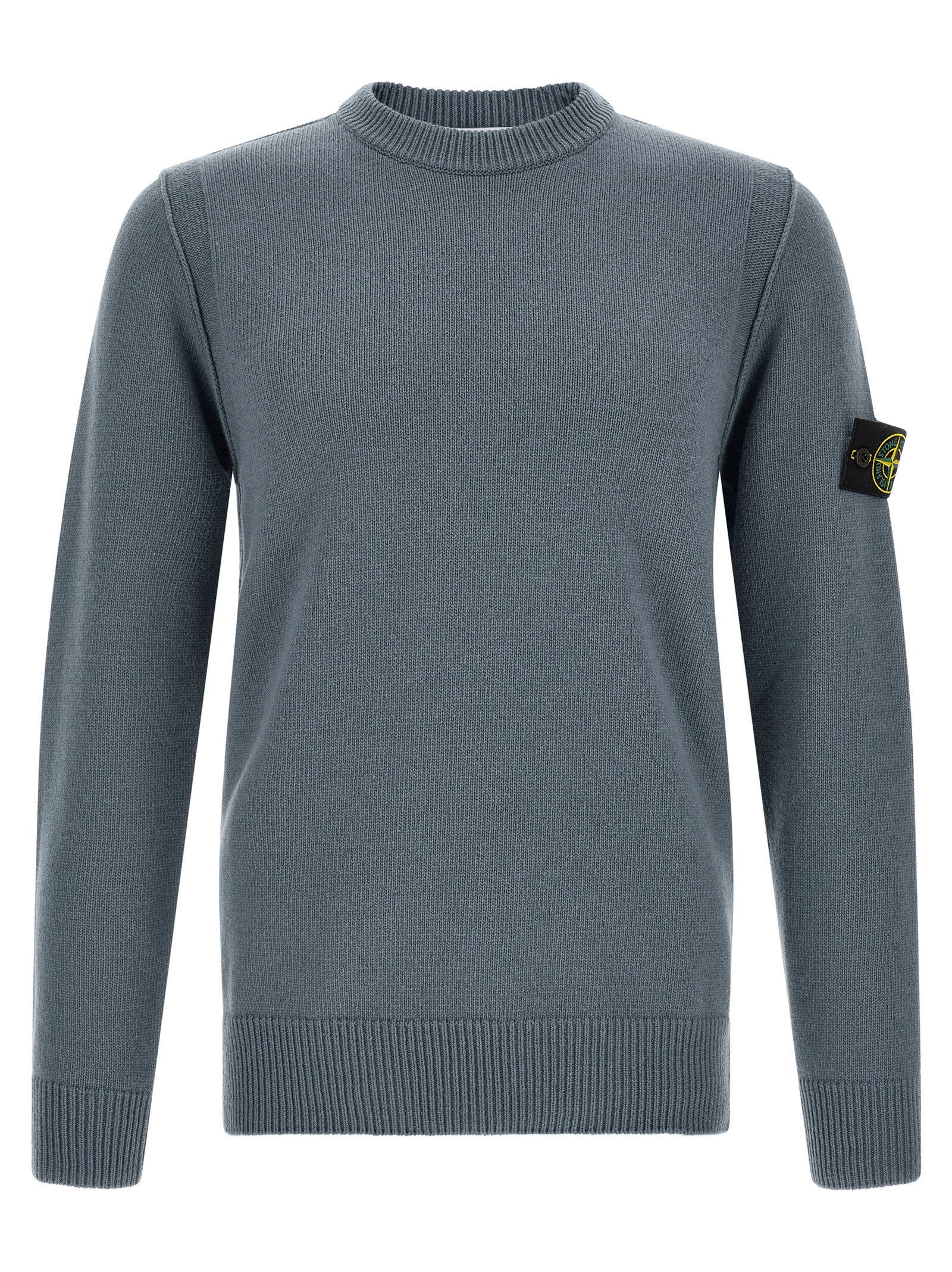 Stone Island Blauer Cardigan aus Schurwolle