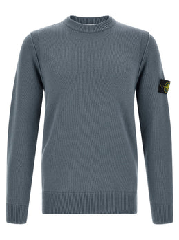 Stone Island Blauer Cardigan aus Schurwolle