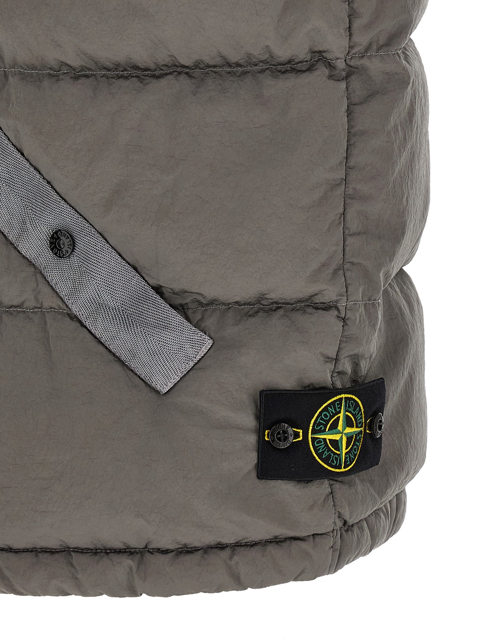 Stone Island Graue ärmellose Jacke aus Polyamid
