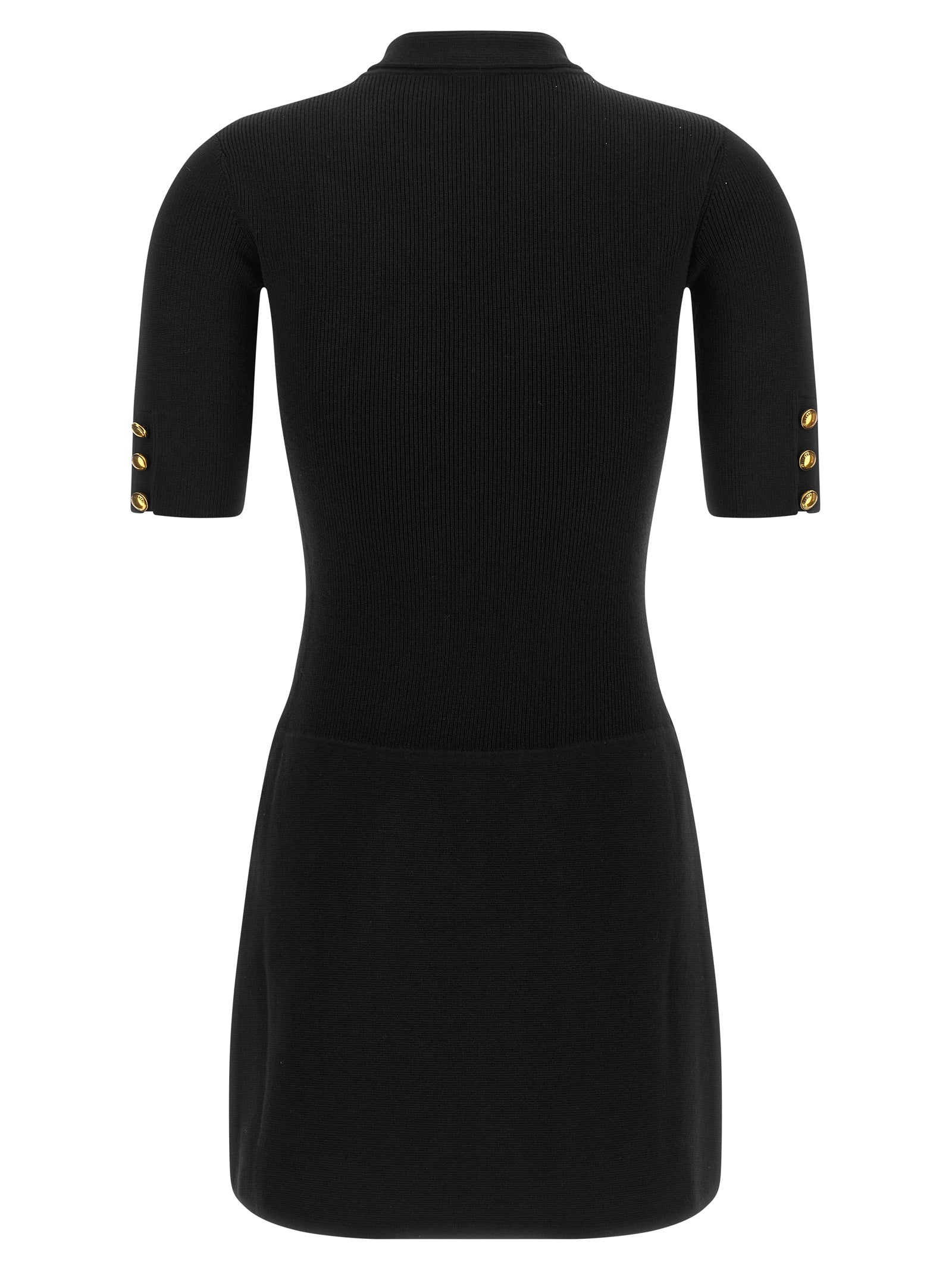 Elisabetta Franchi Schwarzes Viskose-Kurzkleid