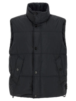 Stone Island Blaue Ärmellose Jacke aus Polyamid
