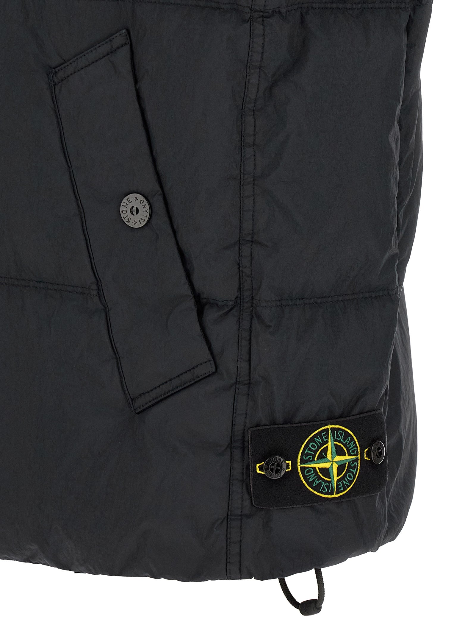 Stone Island Blaue Ärmellose Jacke aus Polyamid