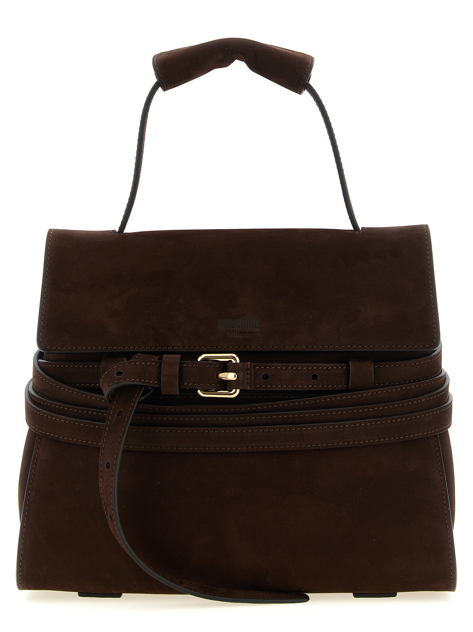 Moschino Braune Kalbsleder-Handtasche